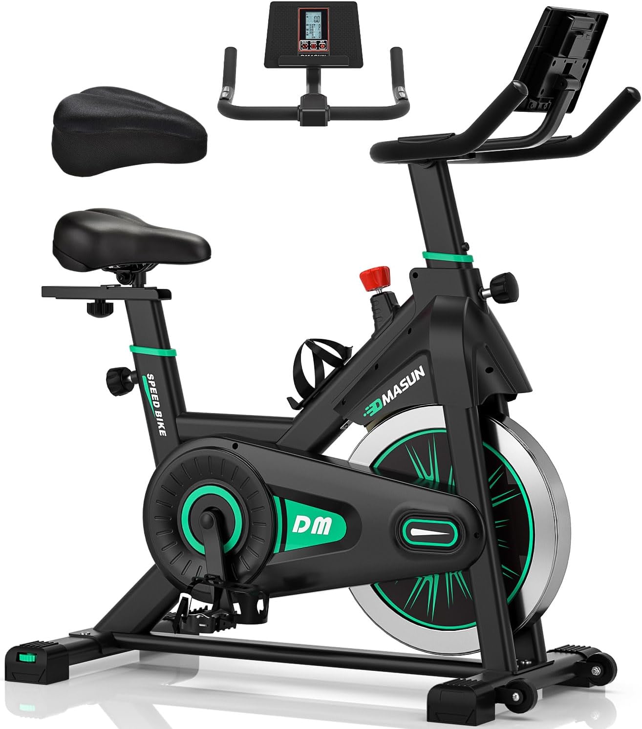 DMASUN Exercise Bike for Home Gym Use with Large LCD Display & Tablet Holder, Su...