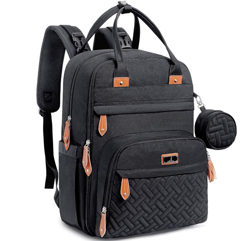 BabbleRoo Diaper Bag Backpack - Baby Essentials Travel Tote - Multi Function Wat...
