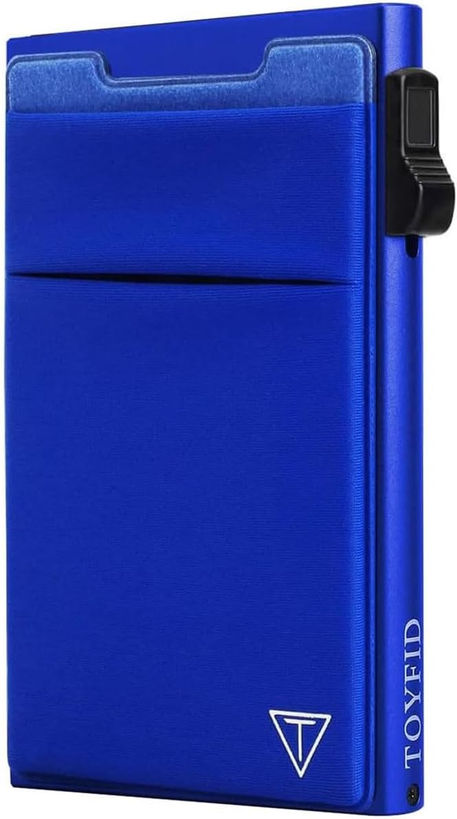Pop Up Wallet for Men with Quick Access to Cards, RFID Minimalist Men's Wallet T...