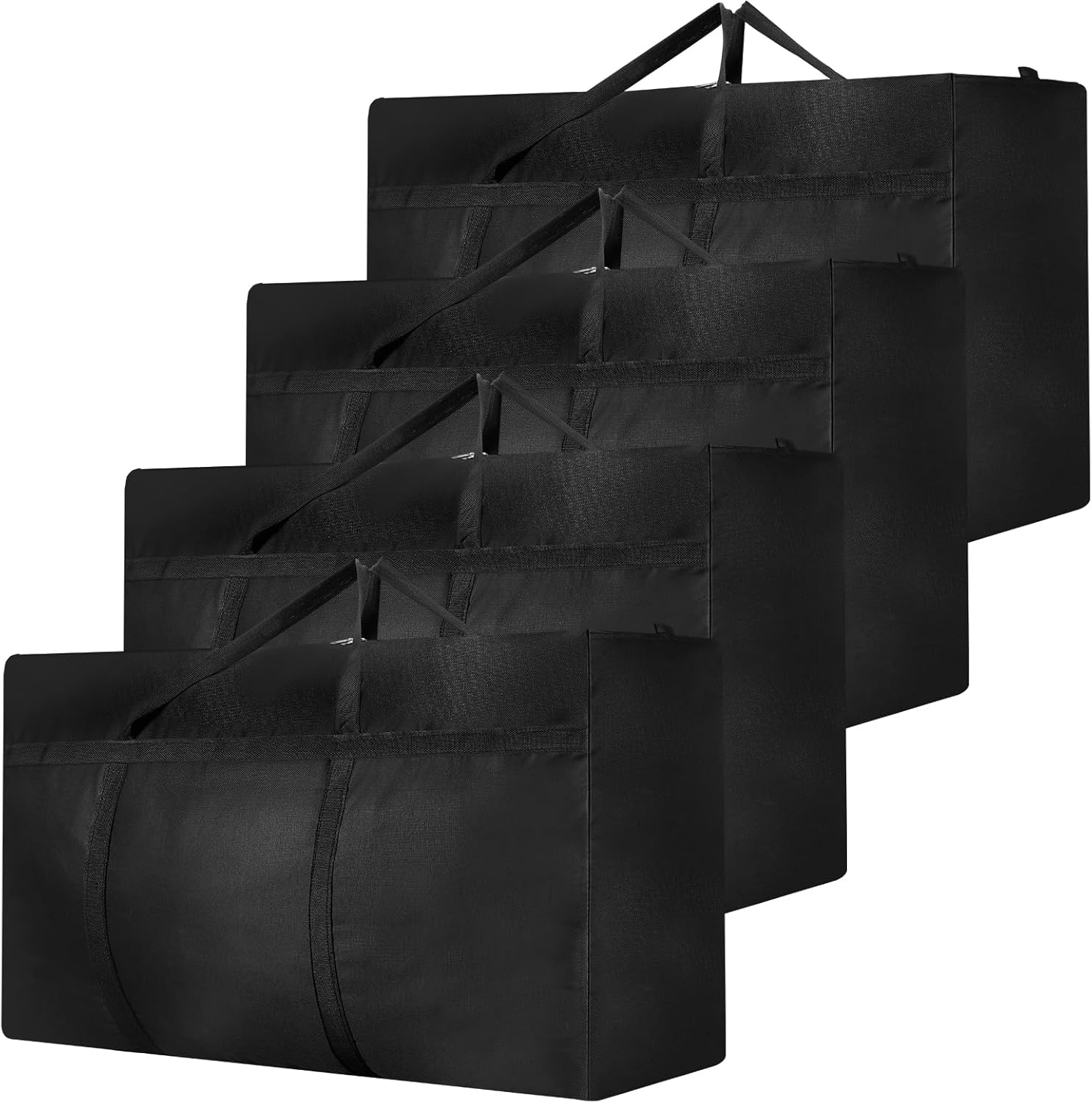 4 Pcs 180L Large Storage Bag, Extra Large Storage Bag with Zips for Moving Stora...