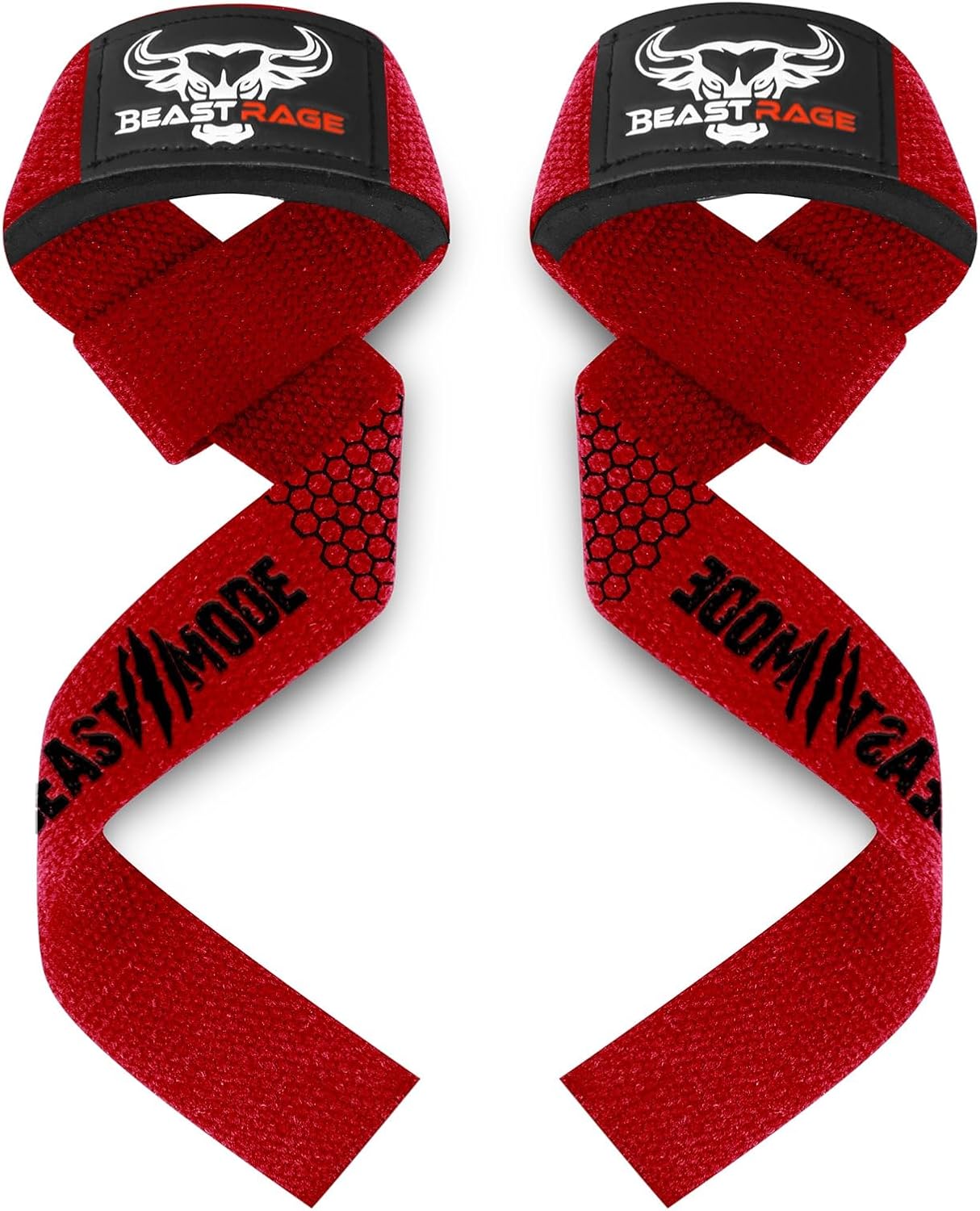 BEAST RAGE Weight Lifting Straps Fitness Padded Cotton Wrist Support Gel Advance...