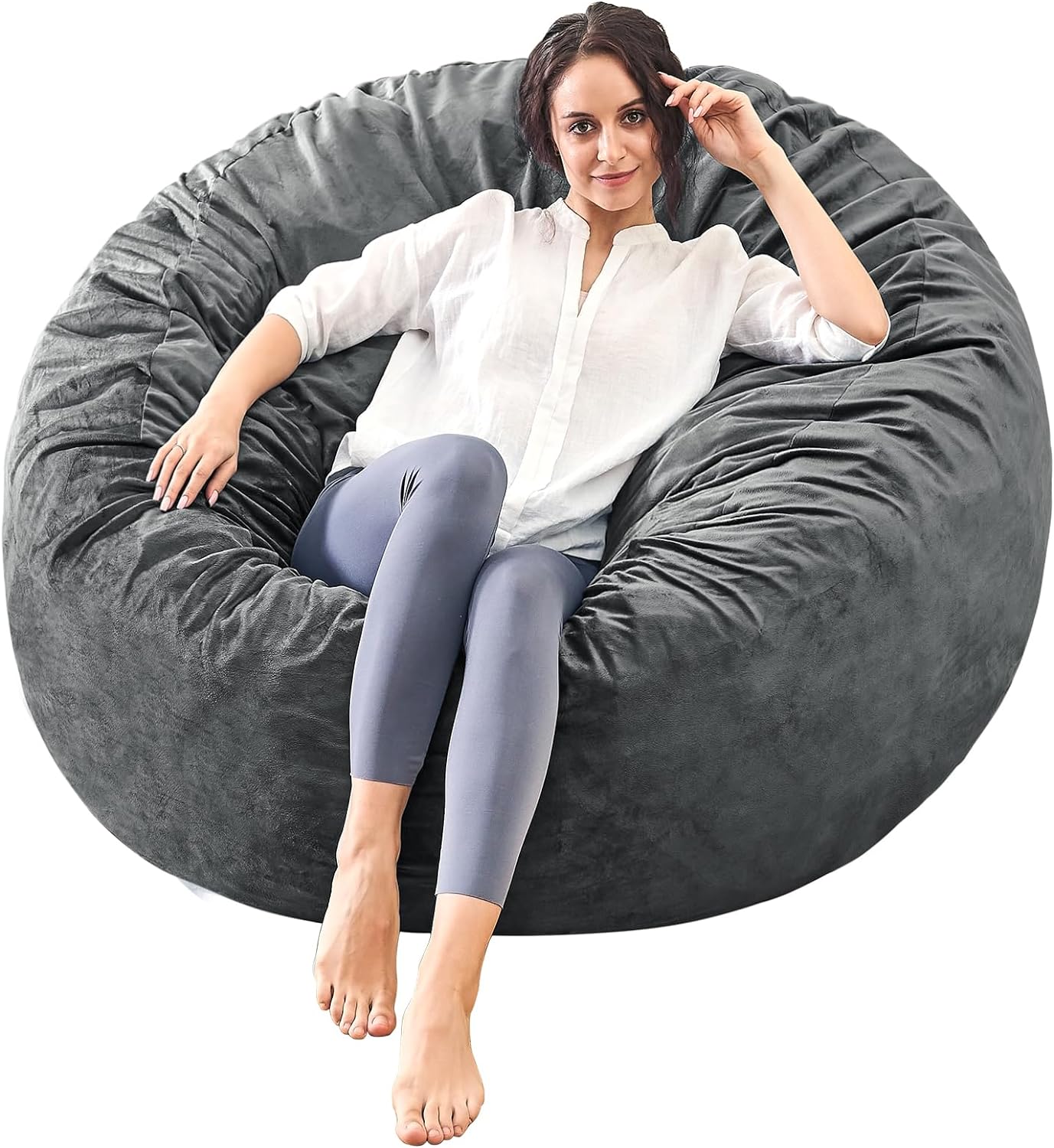 Bean Bag Chairs for Adults - Memory Foam Furniture BeanBag Chair - Kids/Teens So...