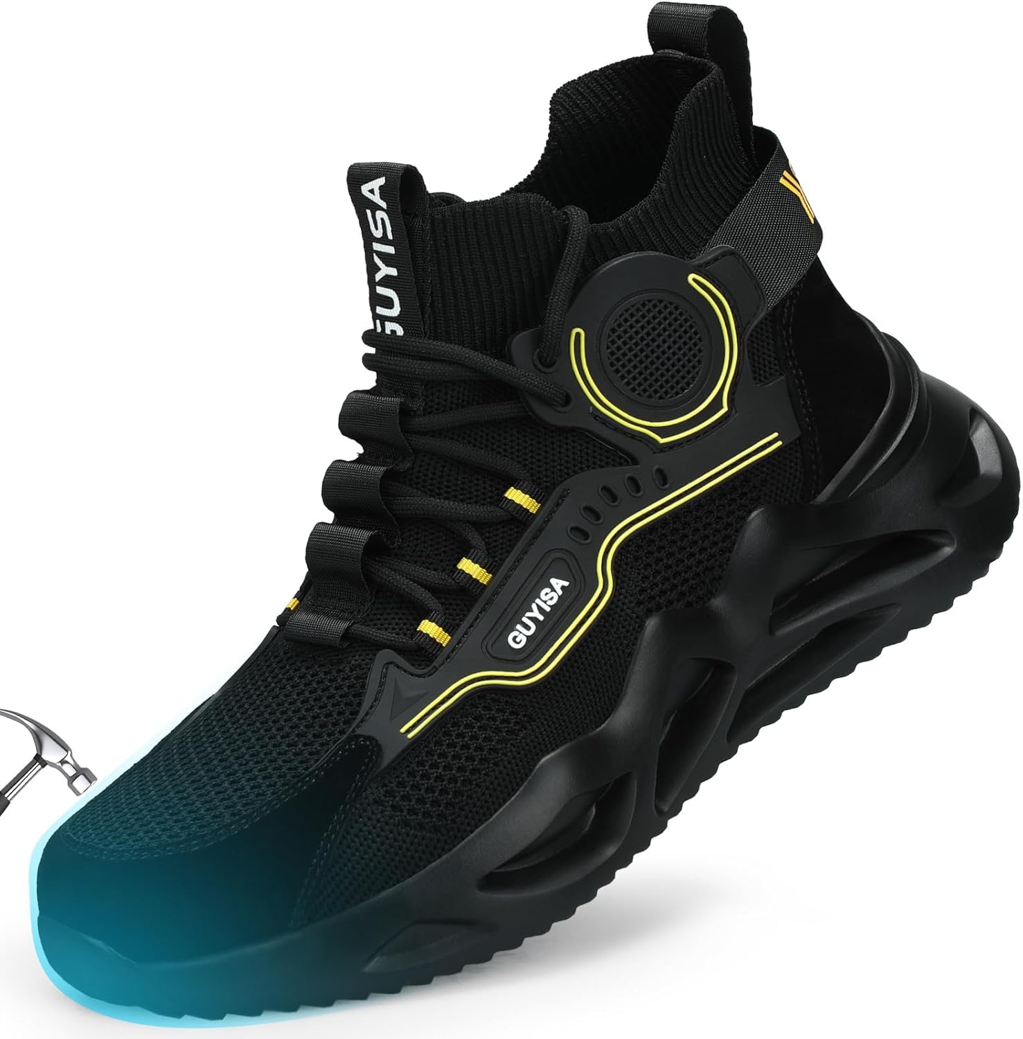 LAoutun Safety Trainers Men Womens Breathable Steel Toe Cap Trainers Safety Shoe...