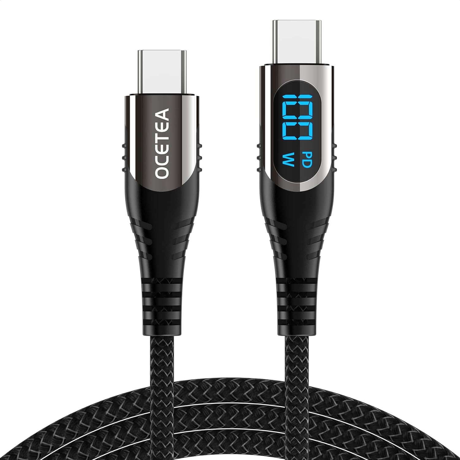 Ocetea USB C to USB C Charger Cable, 100W USB C Cable with LED Display, PD Fast...