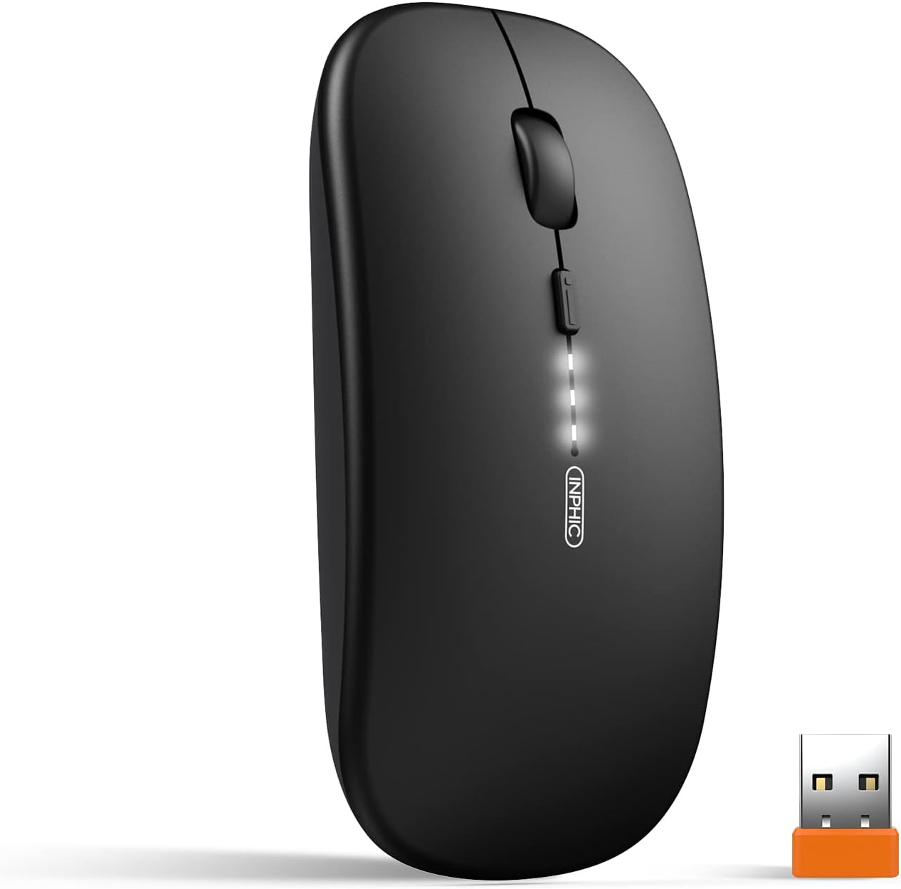 INPHIC Wireless Mouse Rechargable, [Upgraded], Ultra Slim Silent 2.4G Cordless M...