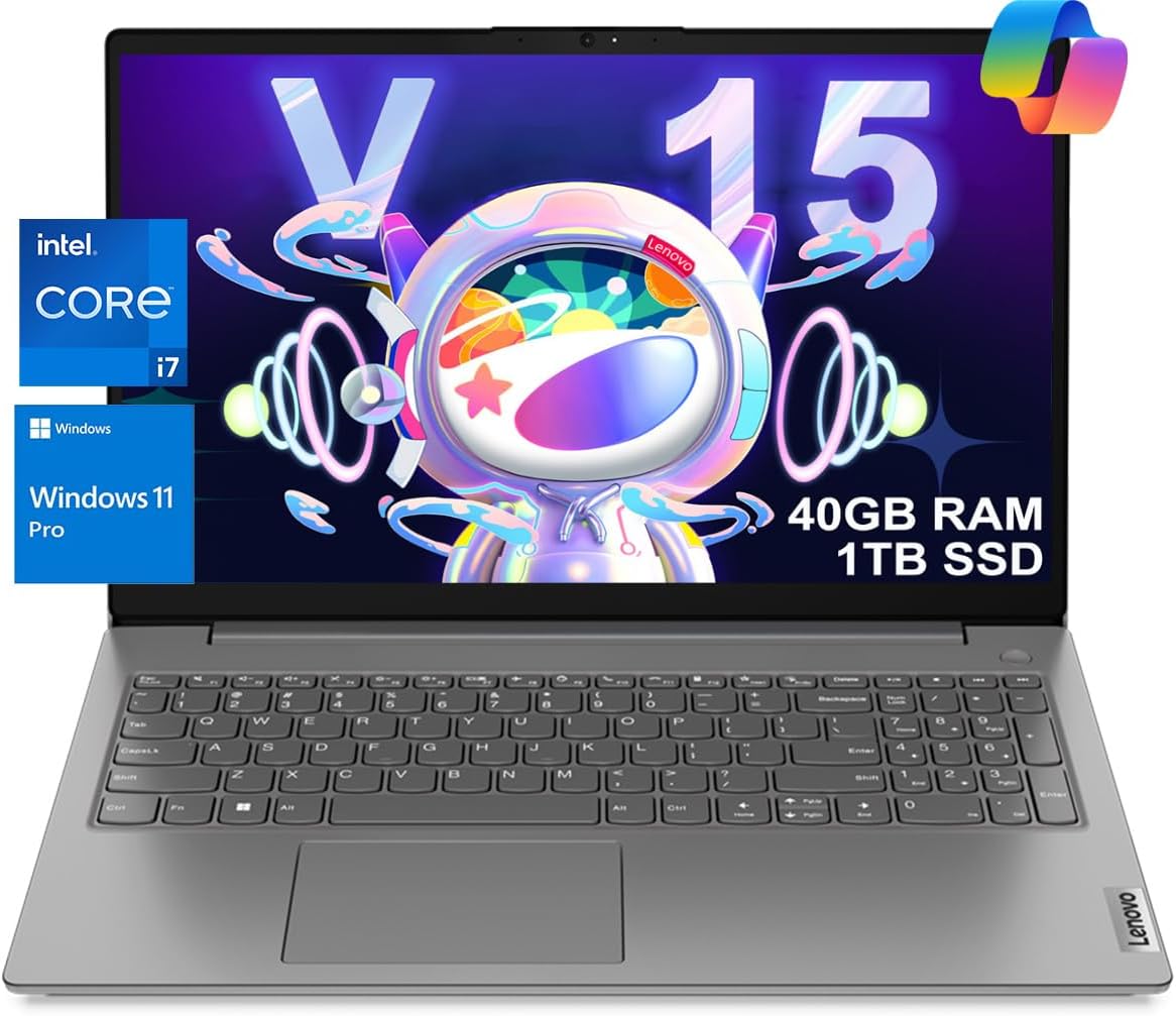 Lenovo Laptop V15 for Business, Home, Student (15.6" FHD Anti-Glare, Intel i7-12...