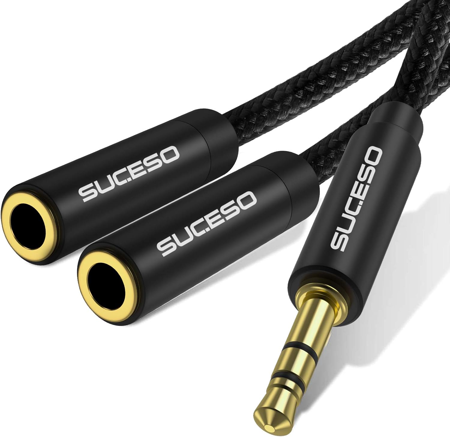 SUCESO 3.5mm Headphone Splitter 3.5mm Male to 2 Dual 3.5mm Female Earphone Jack...