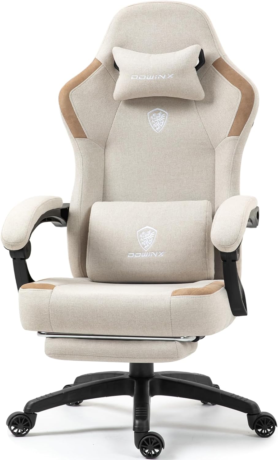 Dowinx Fabric Gaming Chair with Pocket Spring Cushion,Breathable Computer Chair...