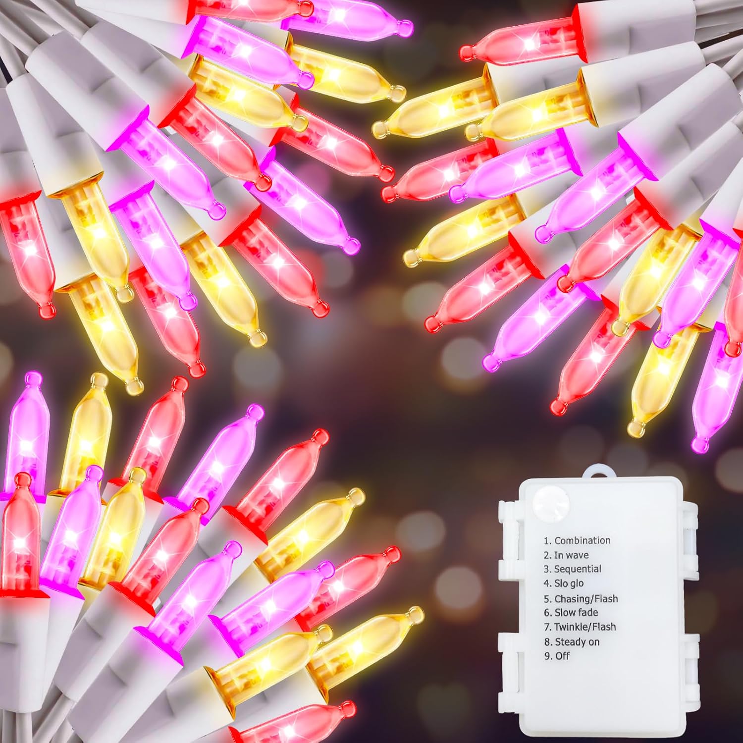 3 Pack 150 LEDs Valentine's Day Lights, Valentine‘s Day Decorations Battery Oper...
