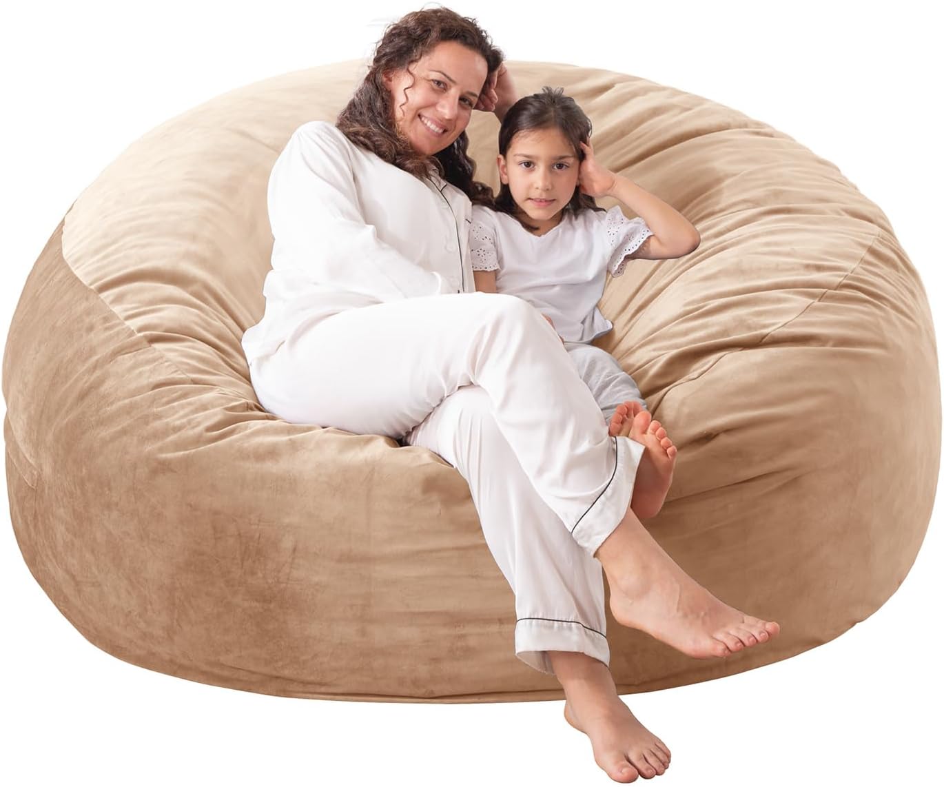Giant Bean Bag Chair: 6 ft Memory Foam Bean Bag Chairs for Adults/Kids,Bean Bag...