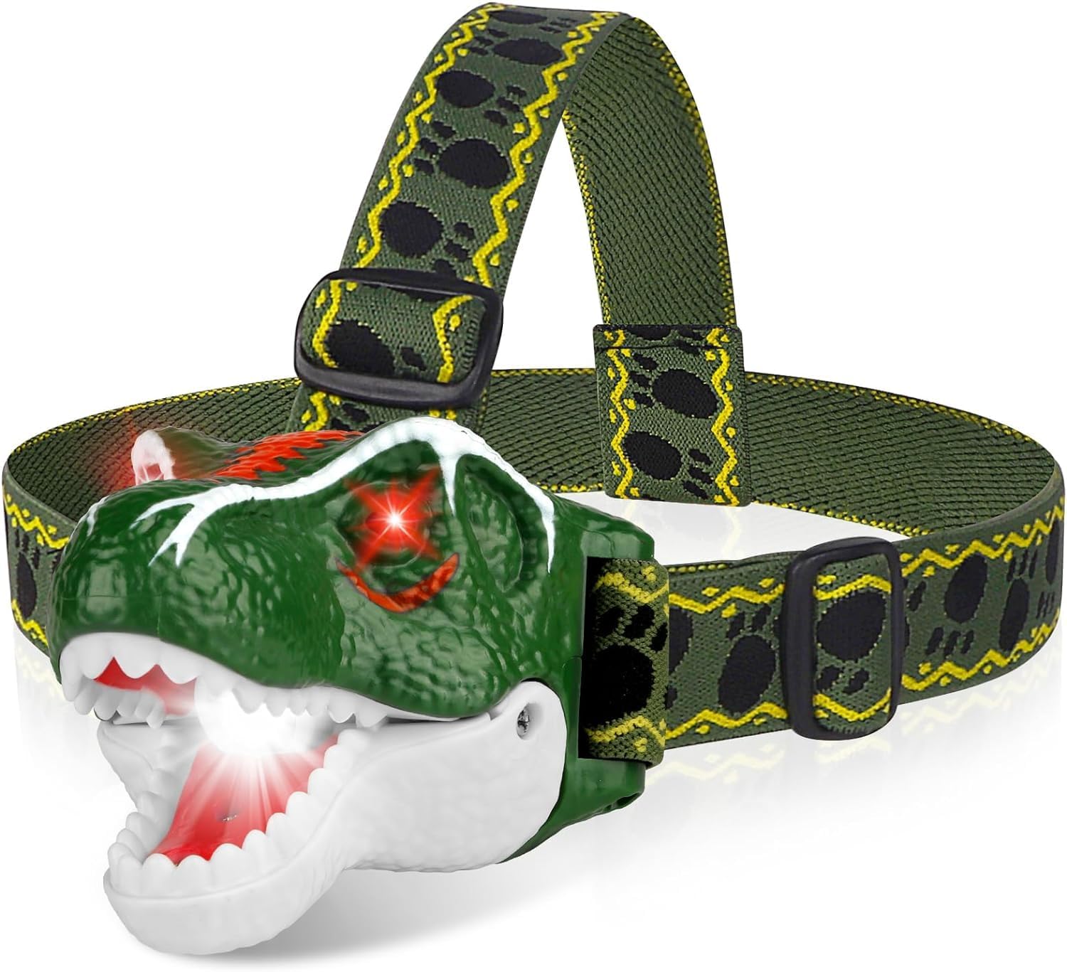Headlamp LED Headlight T-Rex Head Torch Dinosaur Toys LED Headlamp Flashlight fo...