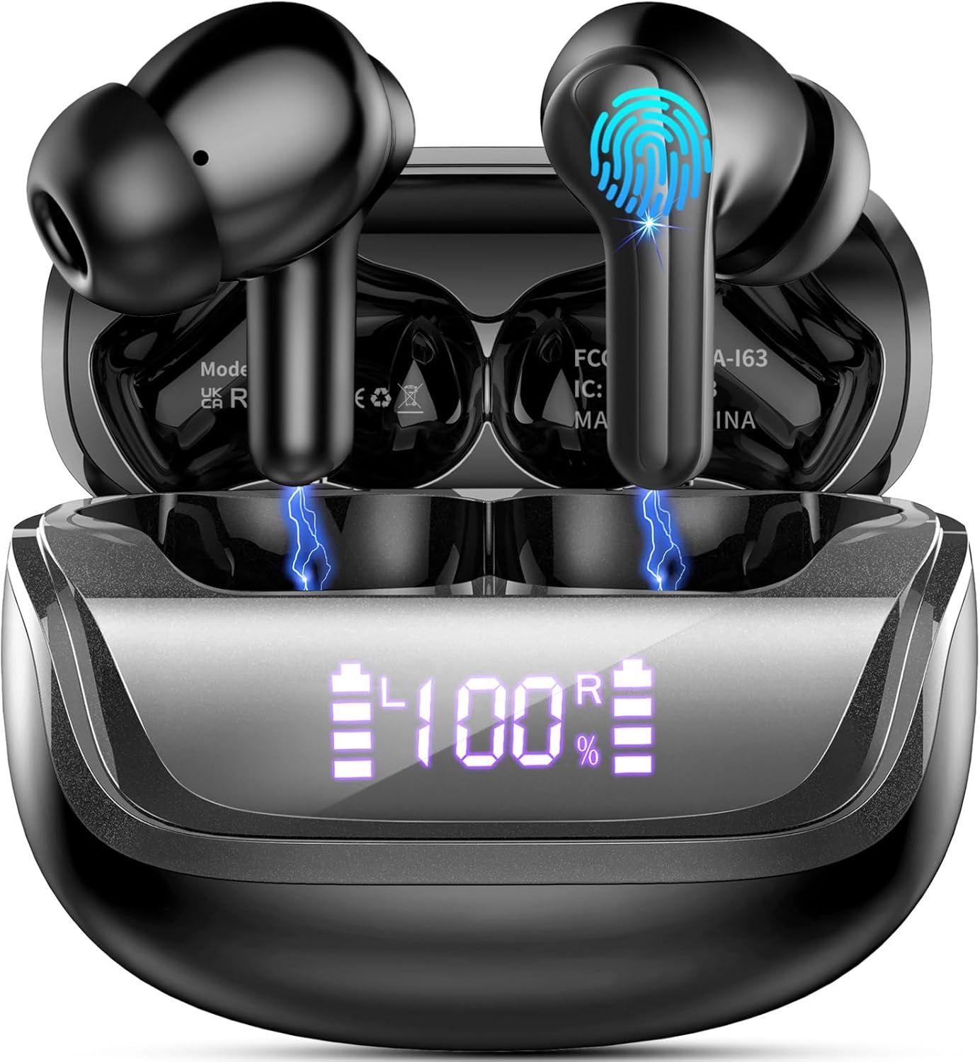 Wireless Earbuds, Bluetooth 5.4 Headphones Deep Bass Stereo, in-Ear Earphones wi...
