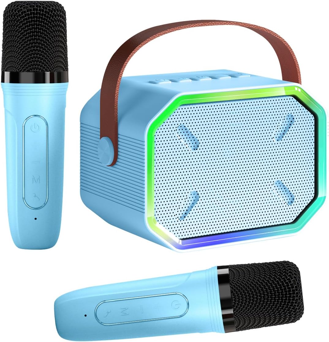 Caiord Karaoke Machine for Kids and Adults,Mini Portable Bluetooth Speaker with...