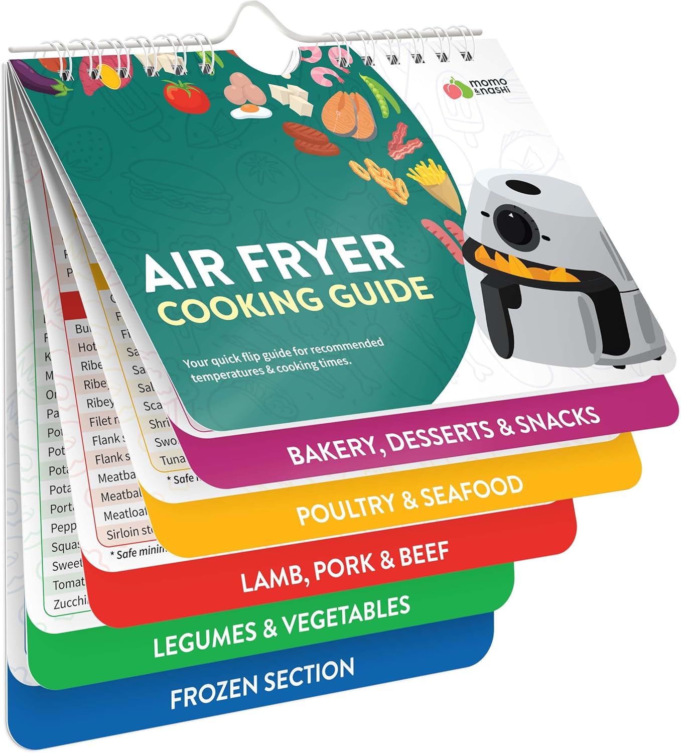 Air Fryer Cheat Sheet Magnets Cooking Guide Booklet - Air Fryer Cookbooks - Air...