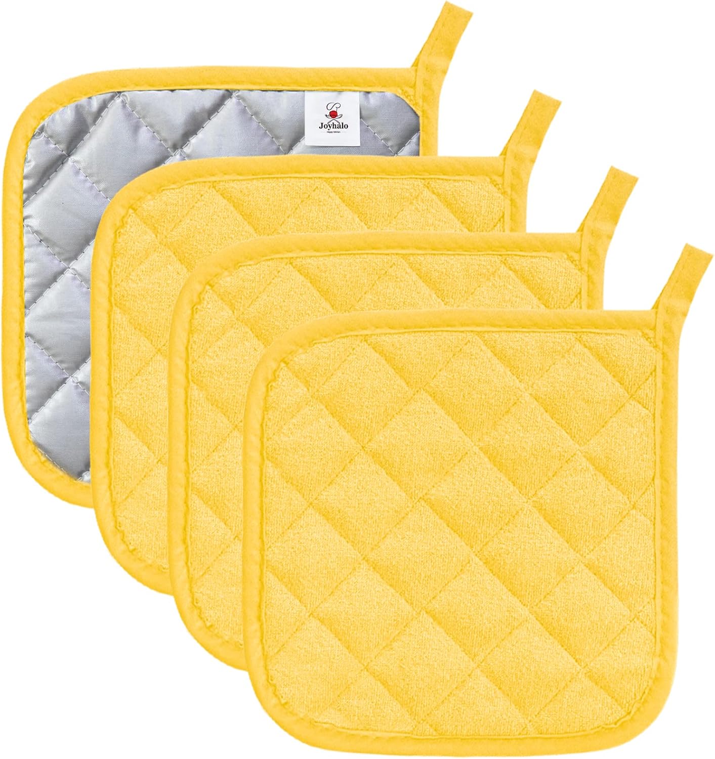 Joyhalo 4 Pack Pot Holders for Kitchen Heat Resistant Pot Holders Sets Oven Hot...