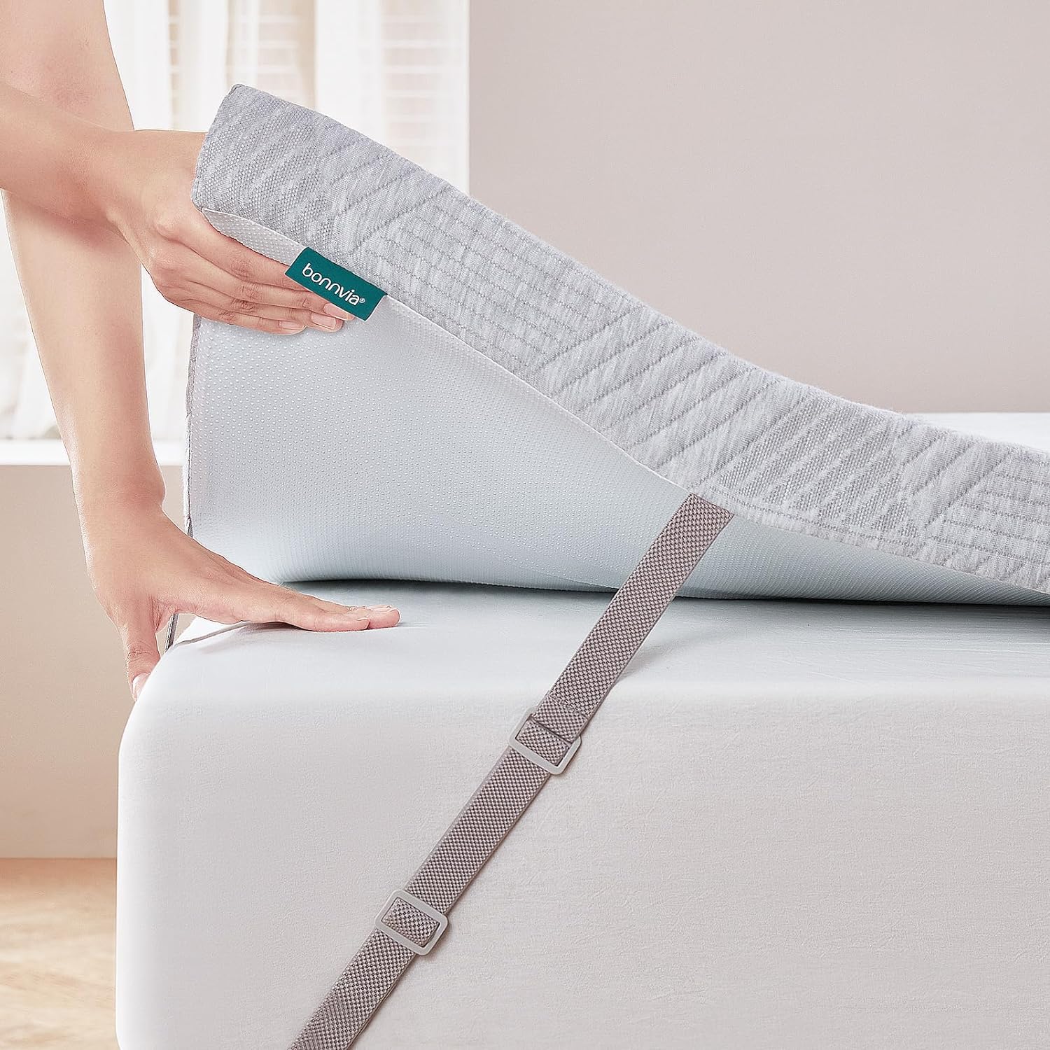 Bonnvia Mattress Topper Single Bed Thick, Memory Foam Mattress Topper Single, Ma...