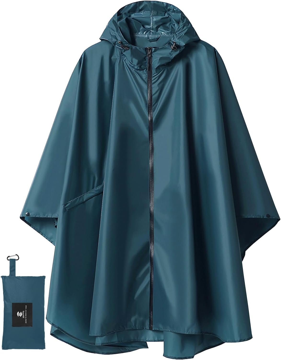 SaphiRose Unisex Rain Poncho Raincoat Hooded for Adults Women with Pockets One S...