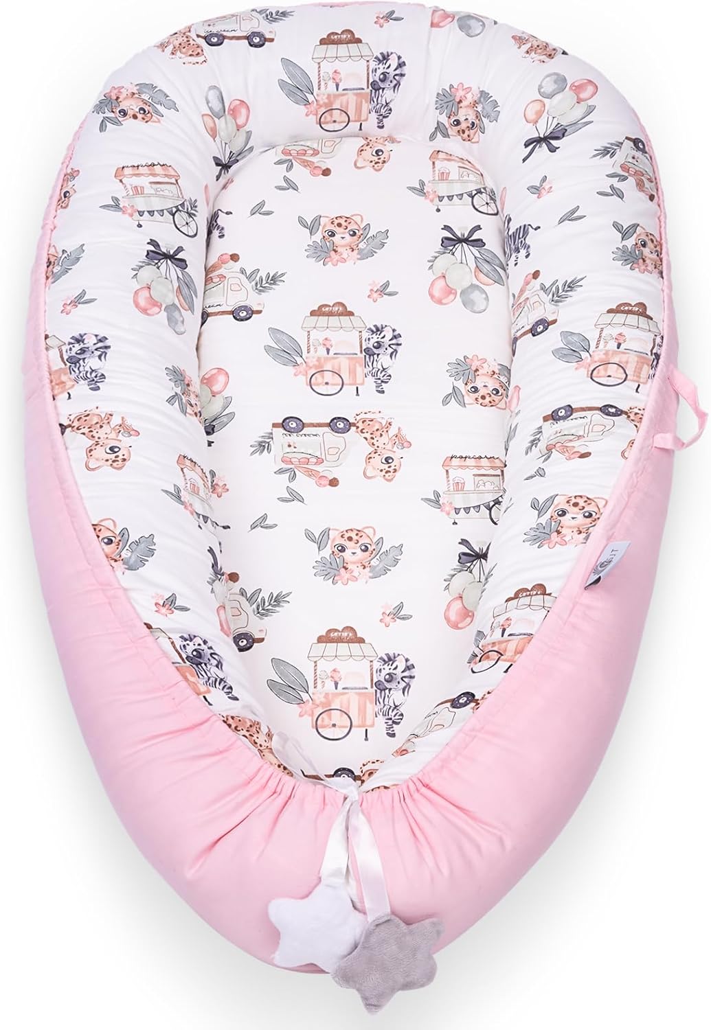 YGJT Baby Nest Pod for Newborn, Baby Lounger for 0-12 Months Boys Girls, 100% Co...