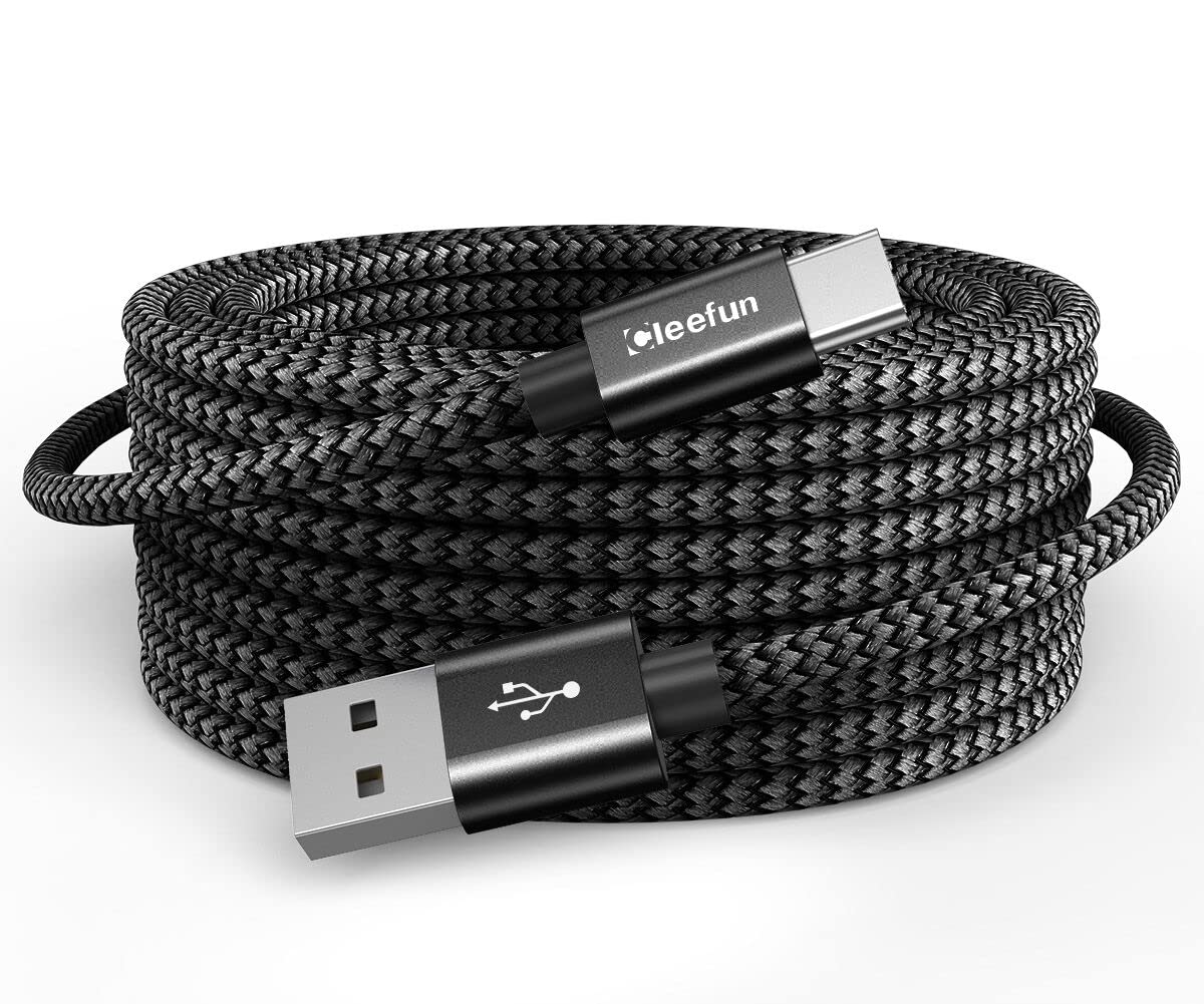 CLEEFUN 3m USB-A to USB-C Fast Charging Cable, Long PS5 Controller Charger Lead...