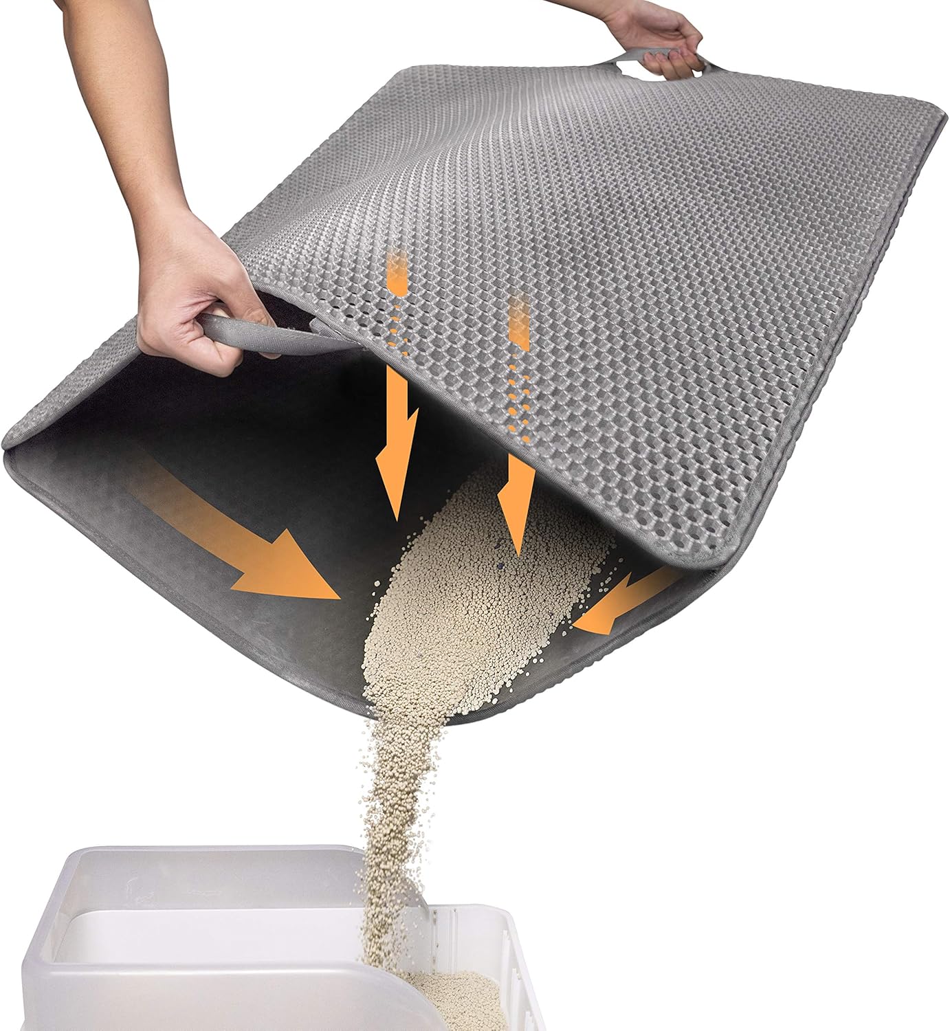 Conlun Cat Litter Mat 30"X24" Jumbo Litter Trapping Mat EVA Honeycomb,Urine & Wa...