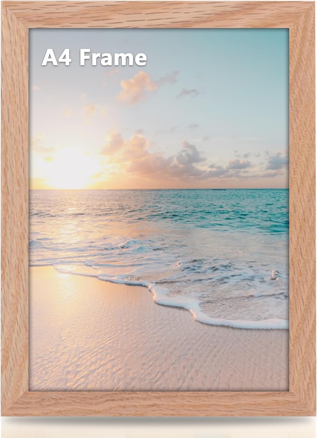 Cispree A4 Oak Wooden Photo Frames, with Polypropylene Glass to Protect the Pict...