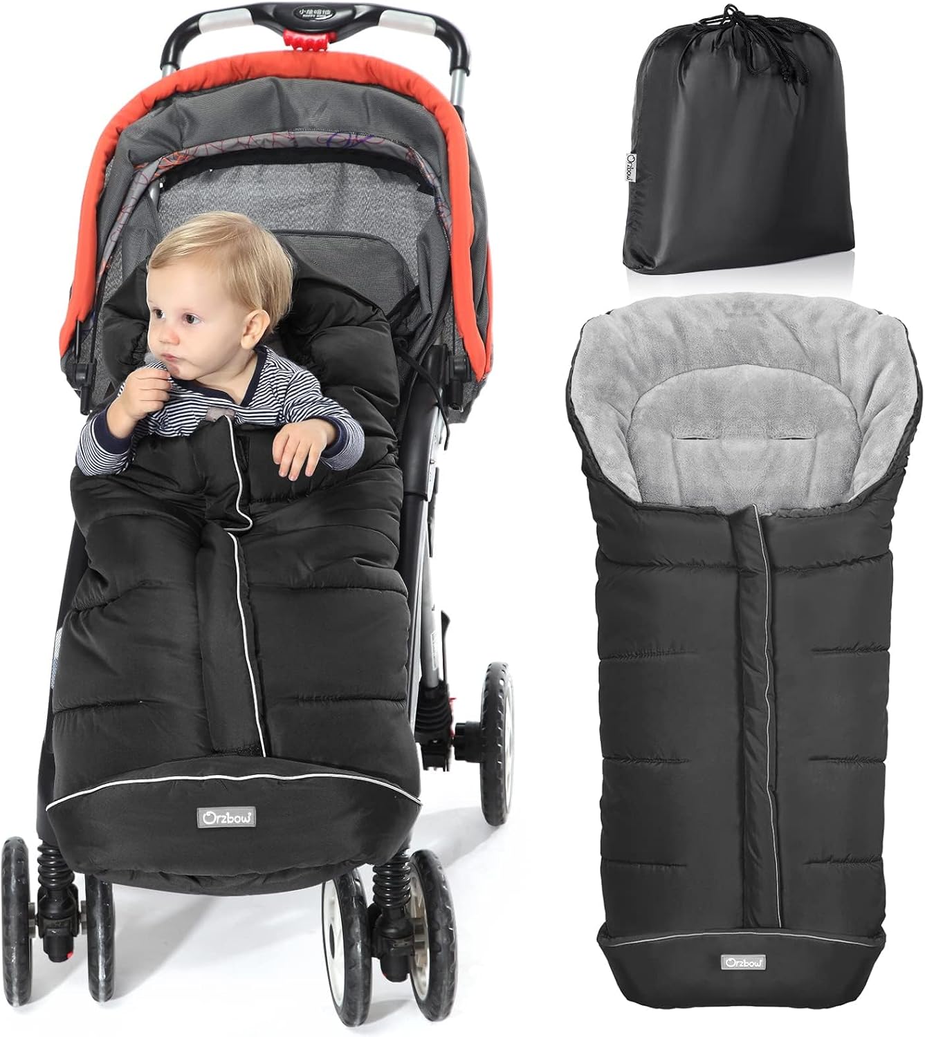 Orzbow Universal Footmuff for Pushchair, Cosy Toes for Baby Buggy Pram Stroller...