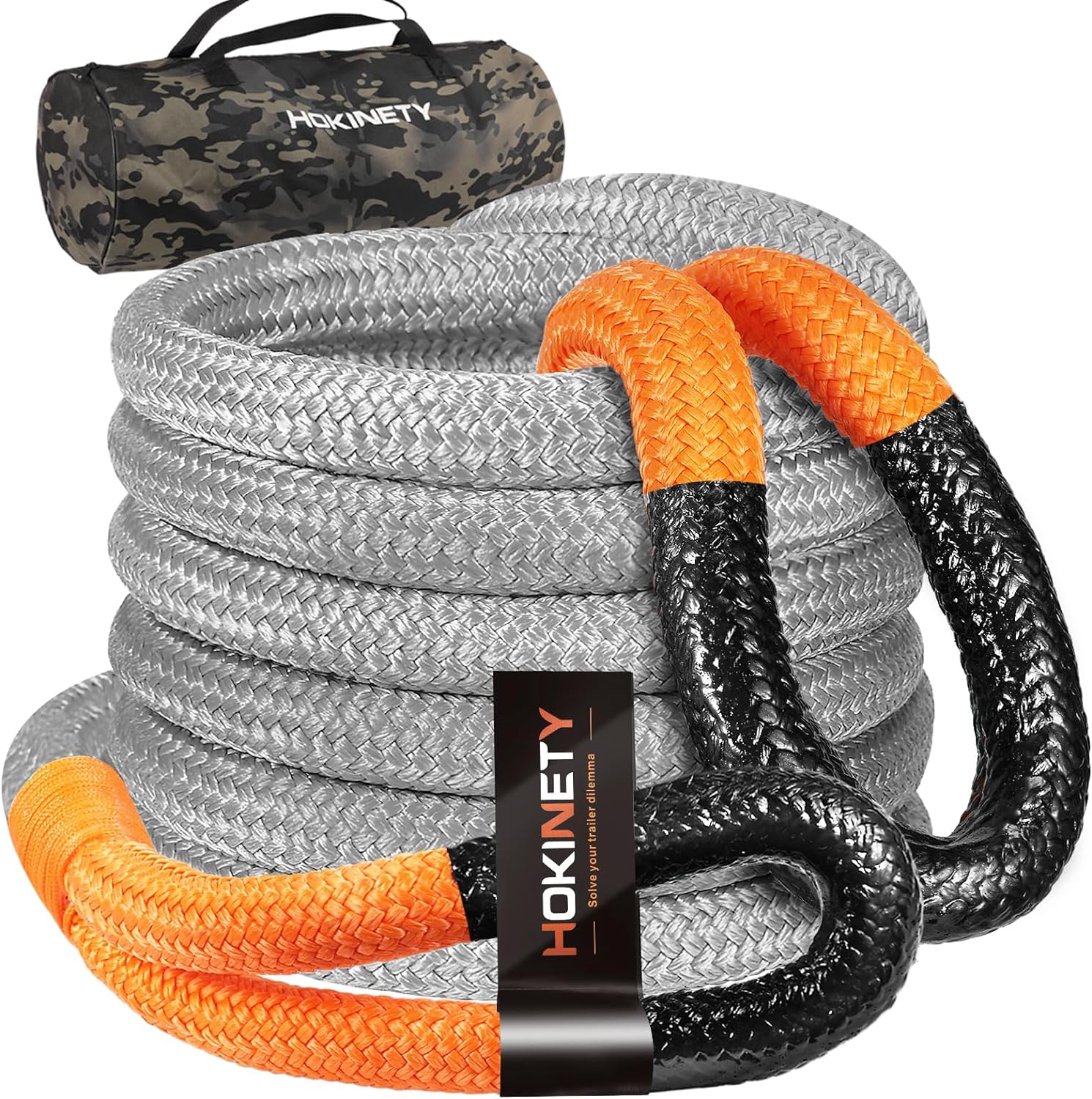 Kinetic Recovery Tow Rope 1-1/8" x30ft Offroad Snatch Strap 48000lbs Heavy Duty...