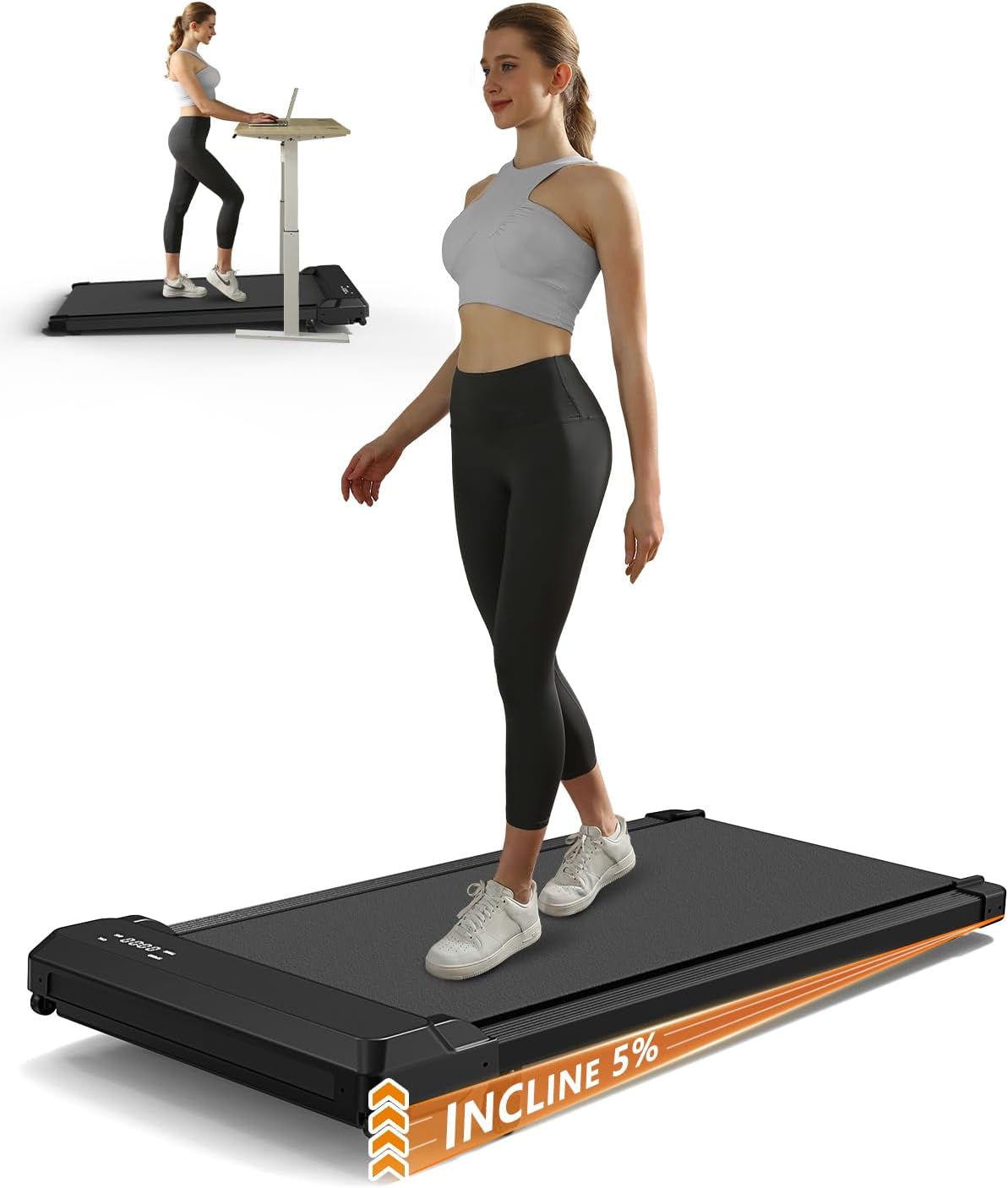 Walking Pad Treadmill, Walking pad with Incline, Walking pad for Walking and Jog...