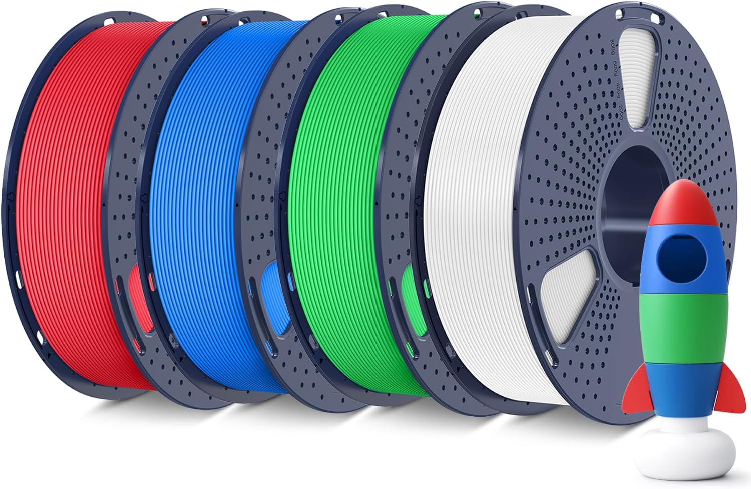 SUNLU 4KG 3D Printer Filament Bundle PLA Matte 1.75mm, Neatly Wound Filament wit...