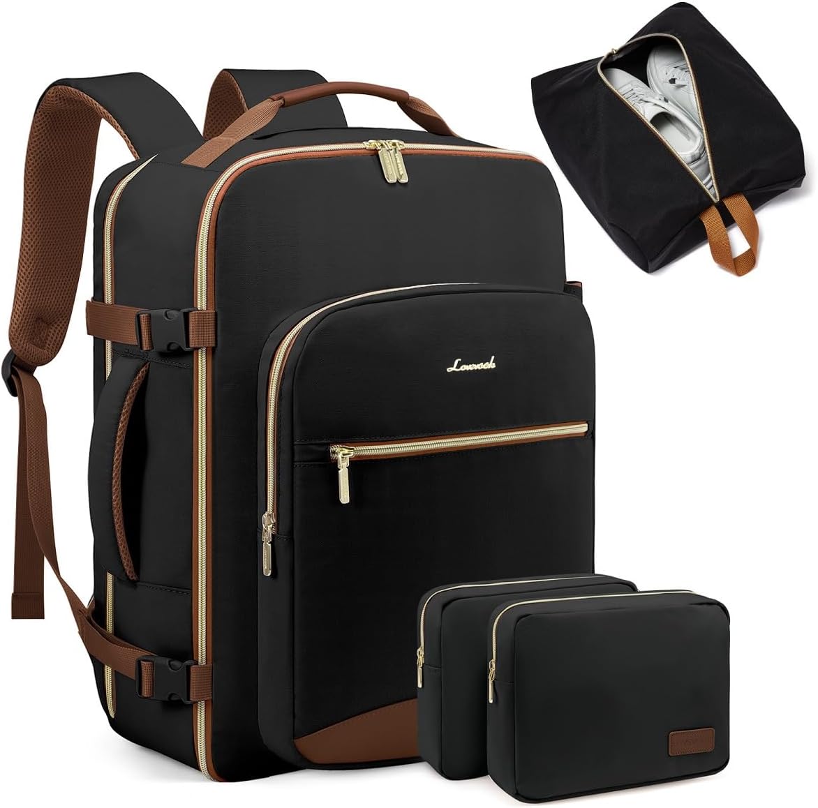 LOVEVOOK 40L Travel Backpack for Women & Men, Large Carry on Backpack for Airpla...