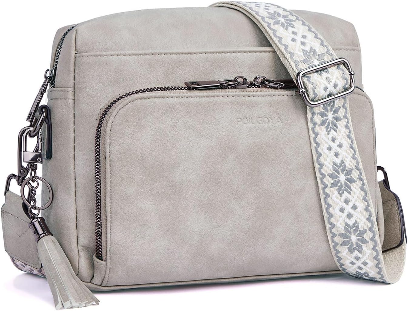 POIUGOYA Crossbody Purses for Women Trendy,Vegan Leather Medium Crossbody Bag,Wo...