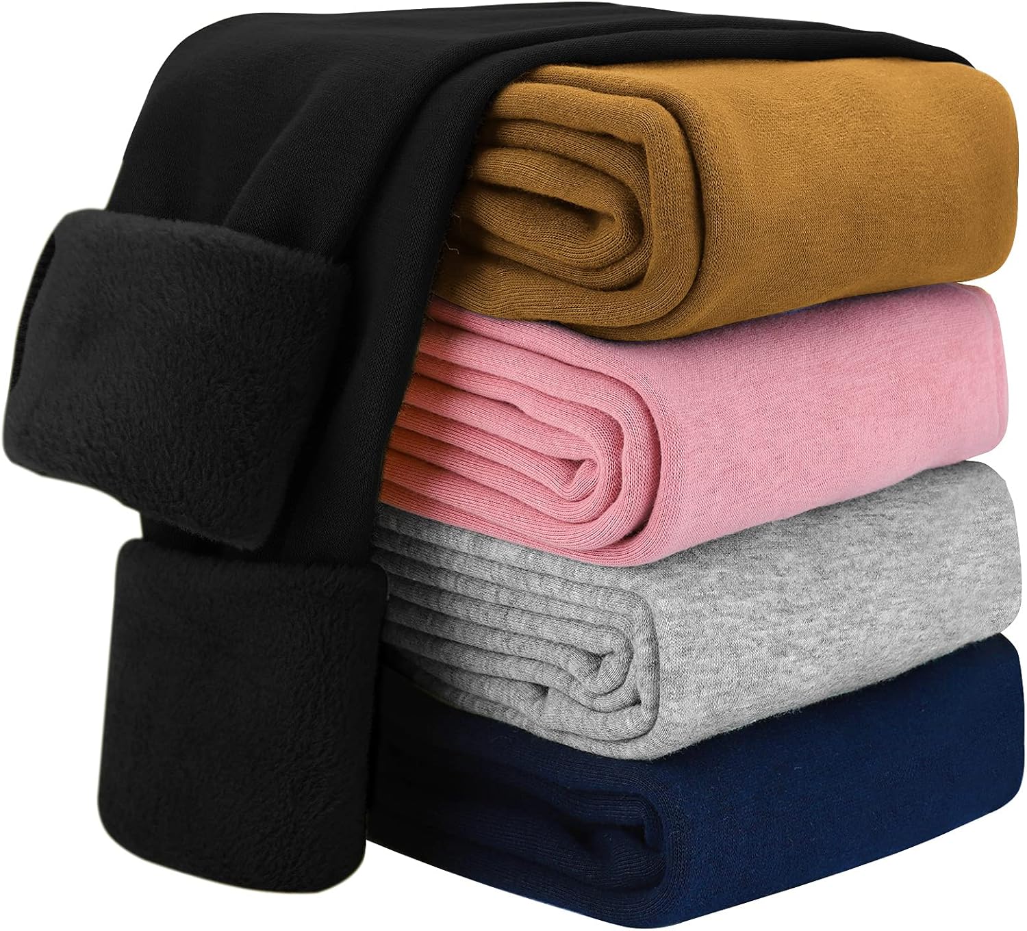 KEREDA Girls Fleece Lined Leggings Winter Warm Pants for Kids 3-14 Years 12-14 Y...