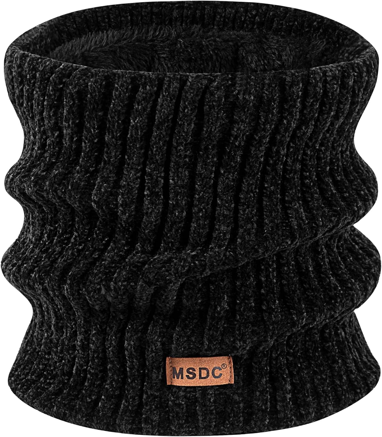 MSDC Winter Scarf for Women Neck Gaiter Warmer Chenille Fleece Face Mask Coverin...