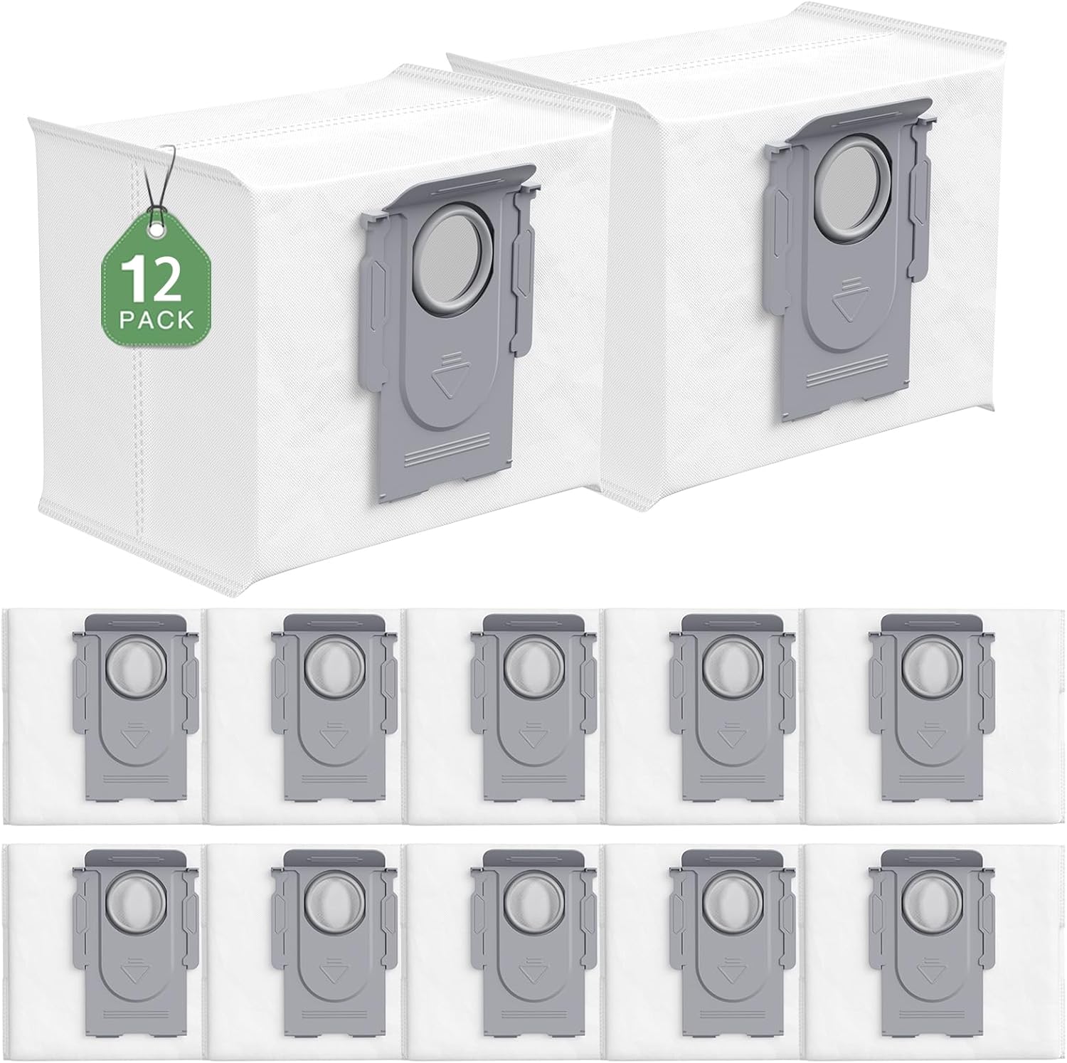 12 Pack Dust Bags Compatible with Q Revo/Qrevo S/Qrevo Pro/Qrevo Slim/Qrevo MaxV...