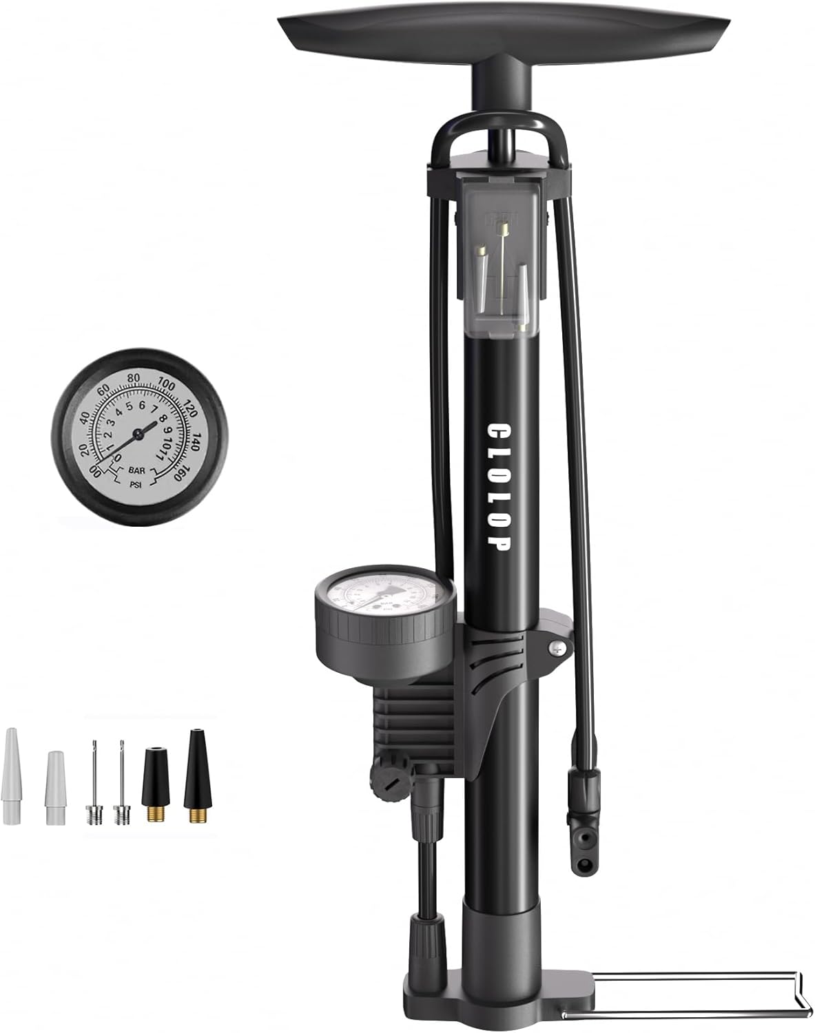 CLOLOP Bike Pump Bicycle Floor Pump Stand Pump Ball Pump With Presta & Schrader...