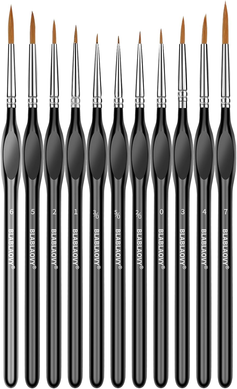 Detailing Paint Brush, 11 Pcs Miniature Paint Brushes with Triangular Handles, A...