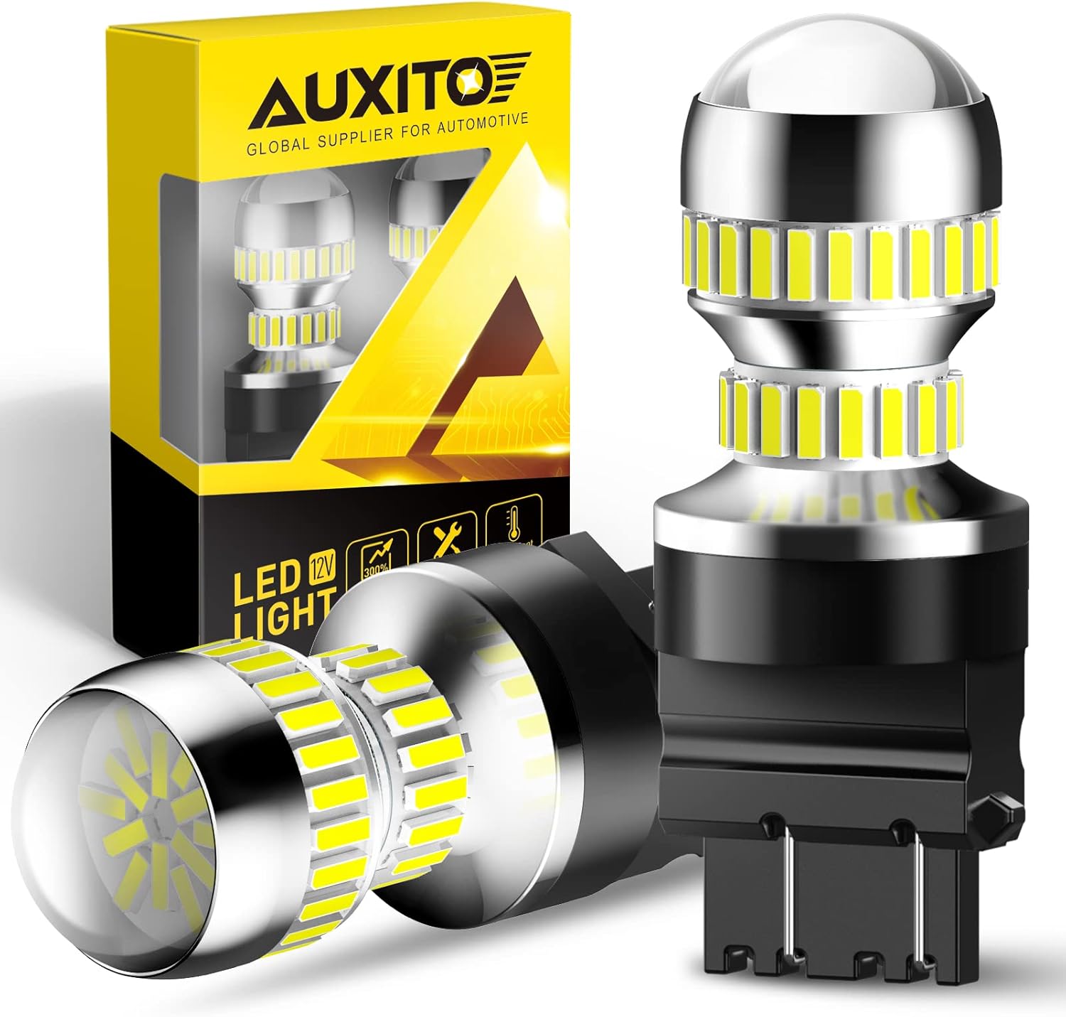 AUXITO 3157 LED Bulb White, Super Bright 3156 3056 3057 4157 3047 4057 3457 4114...