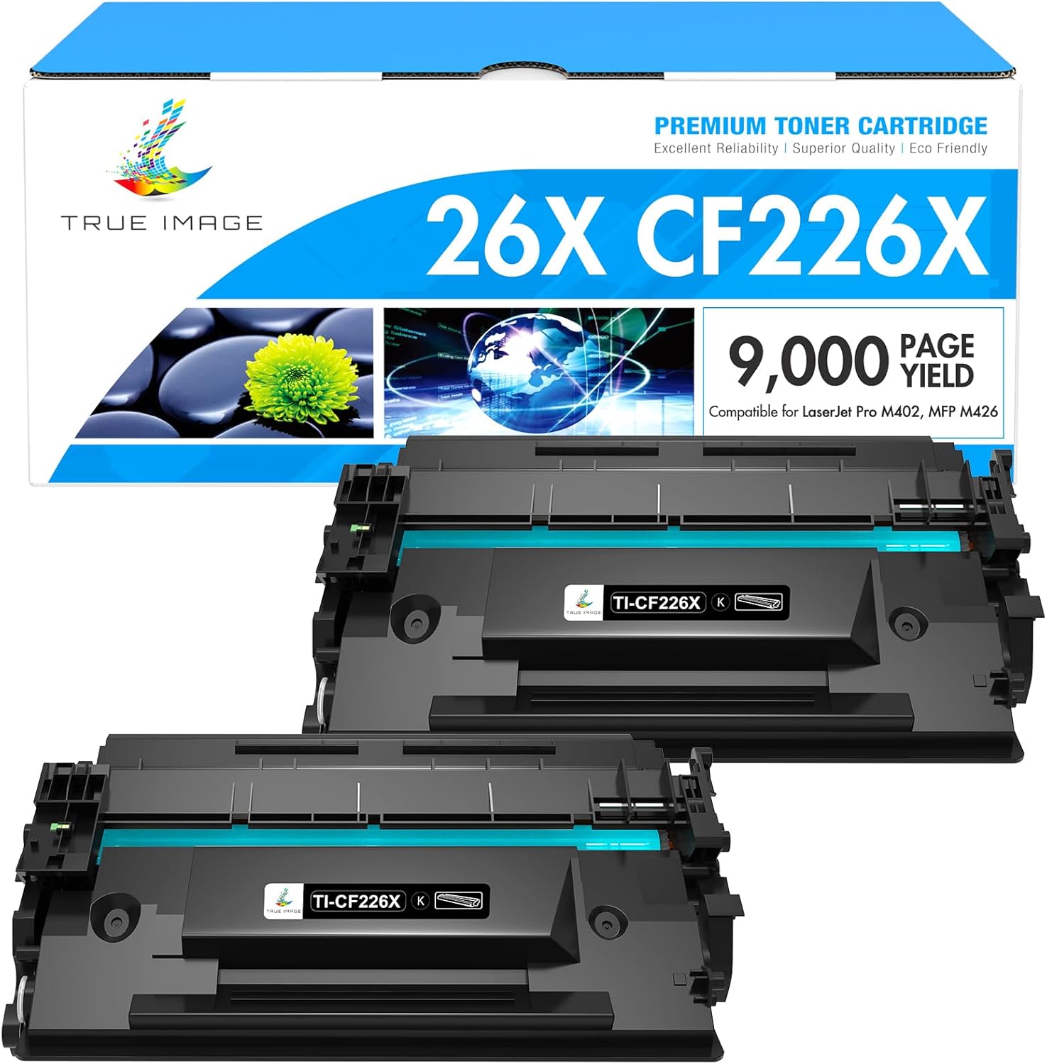 TRUE IMAGE CF226X 26X Toner Cartridge for HP Printer Replacement for HP 26X CF22...