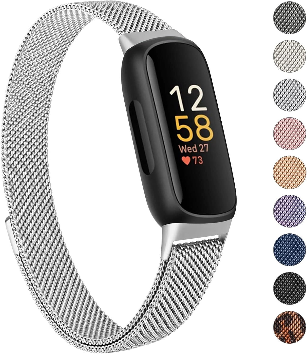 Vancle Strap compatible with Fitbit Inspire 3 Straps for Women Men, Stainless St...