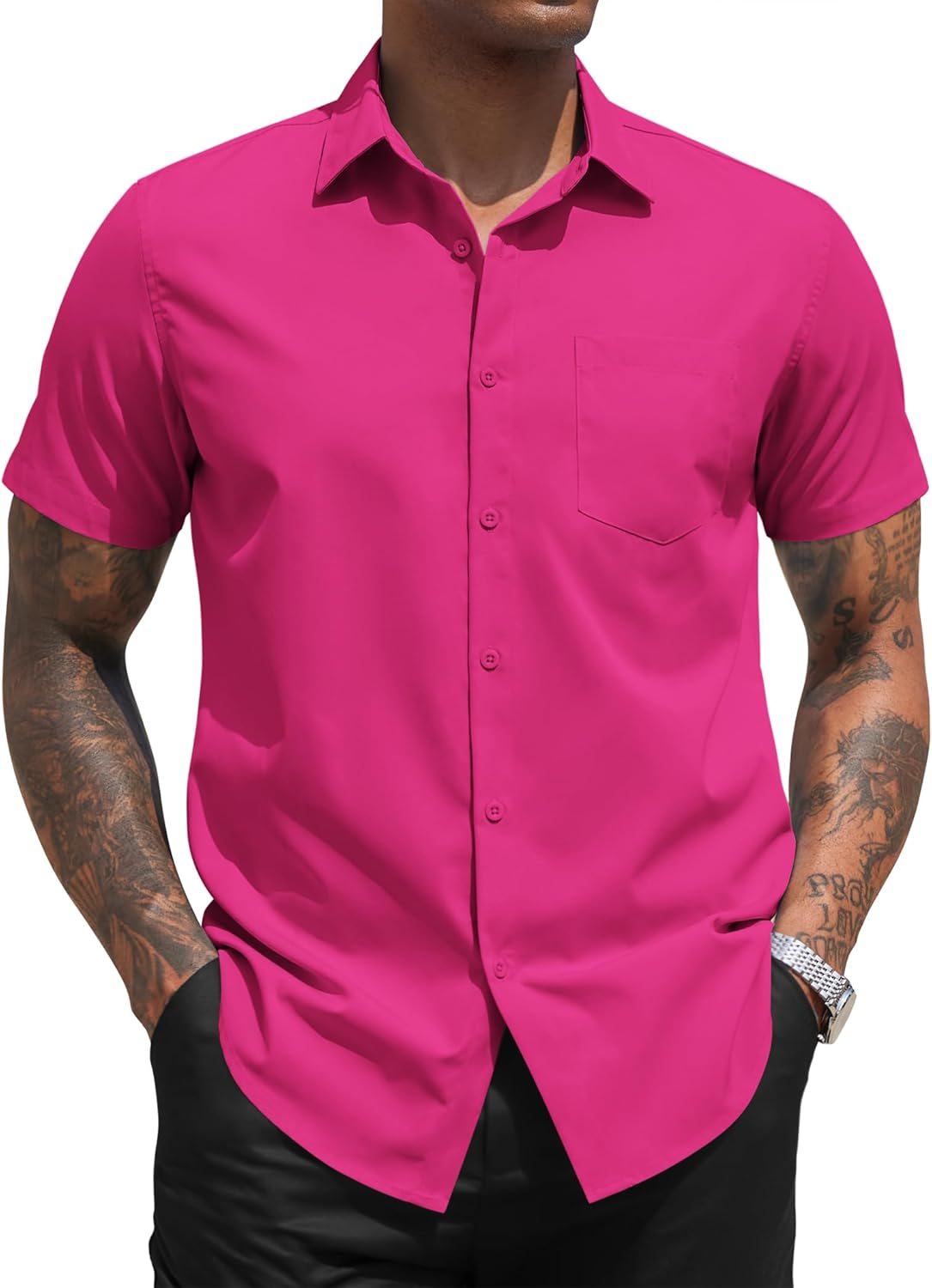 COOFANDY Men's Dress Shirts Short Sleeve Business Casual Regular Fit Button Down...