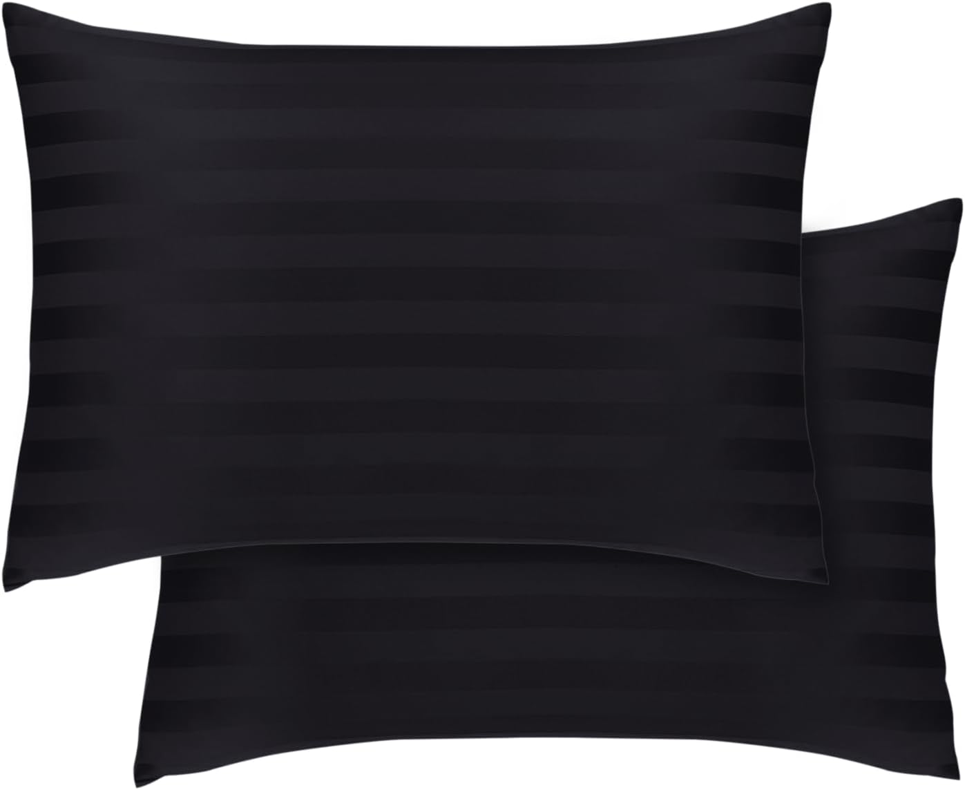 Hafaa Pillow cases 2 Pack - Black Stripe Pillow Cases Standard Size Pillow Prote...
