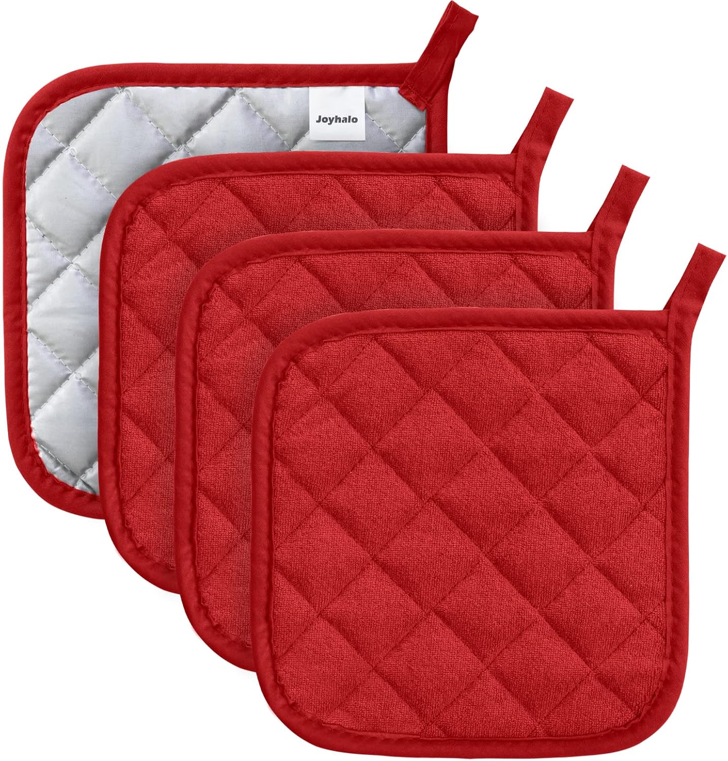 Joyhalo 4 Pack Pot Holders for Kitchen Heat Resistant Pot Holders Sets Oven Hot...