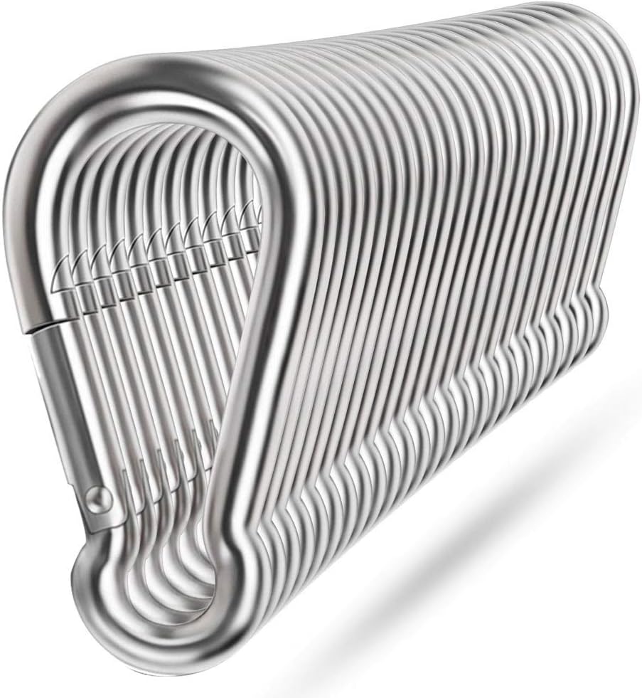 Spring Snap Hooks, 304 Stainless Steel Metal Clip Heavy Duty Rope Connector Smal...