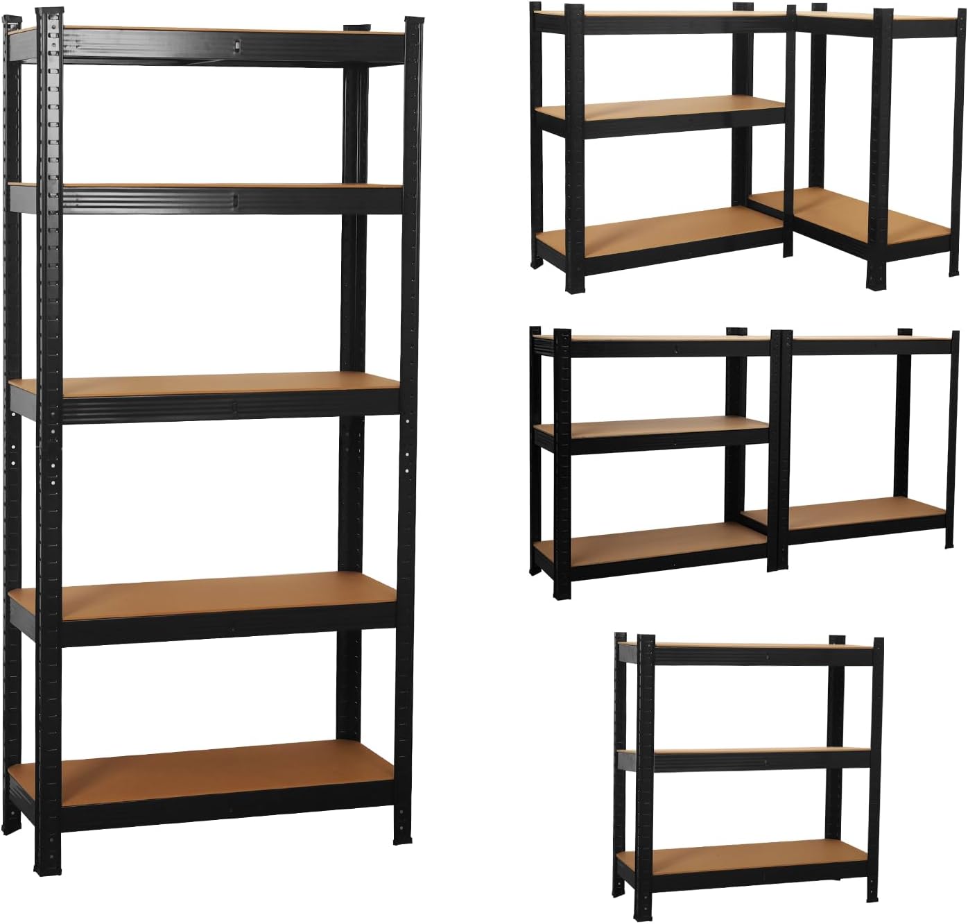 COZYBRITE Garage Shelving Units 5 Tier Heavy Duty Shed Storage Racking Shelf Met...