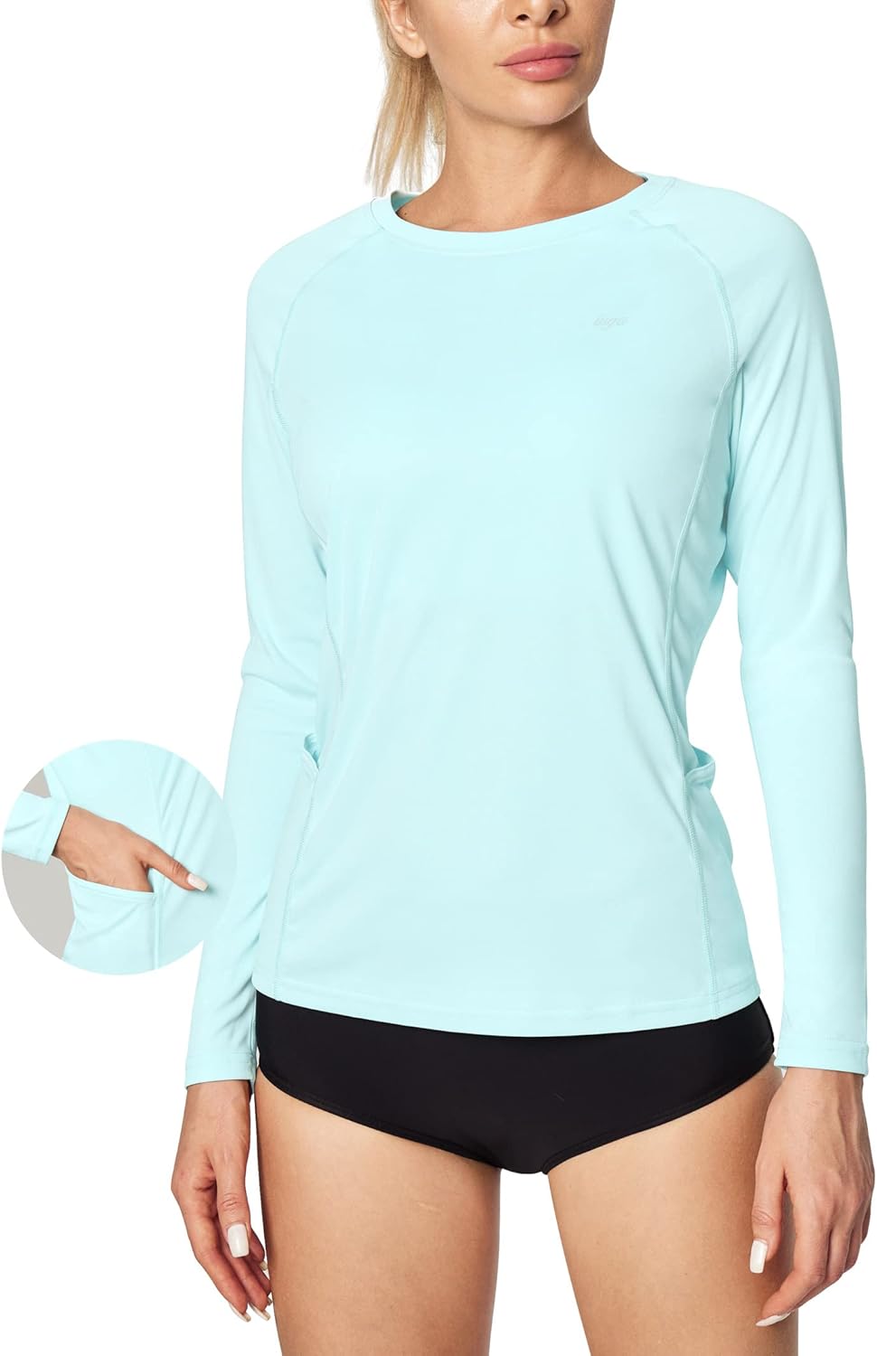 IUGA Rash Guard for Women UPF 50+ SPF UV Protection Long Sleeve Workout Tops wit...