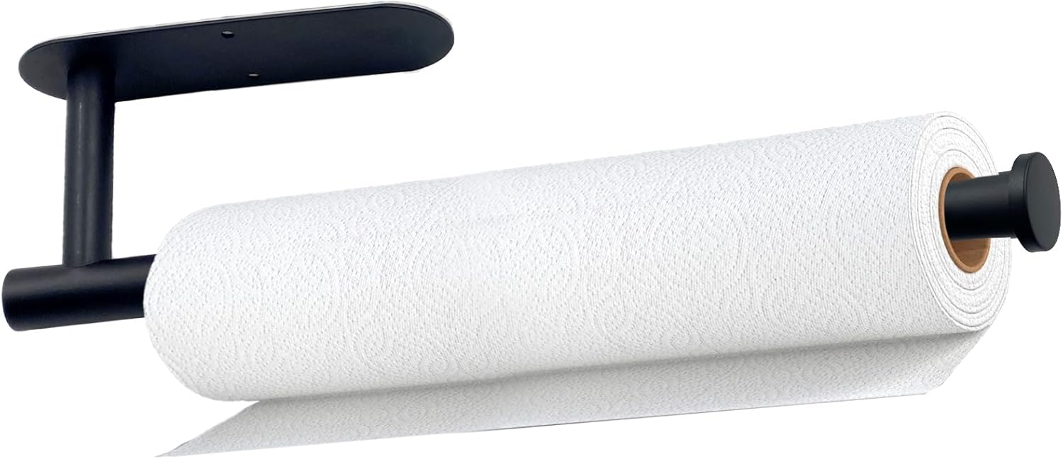 Paper Towel Holder, Self Adhesive or Drilling Paper Towel Holder Under Cabinet,...