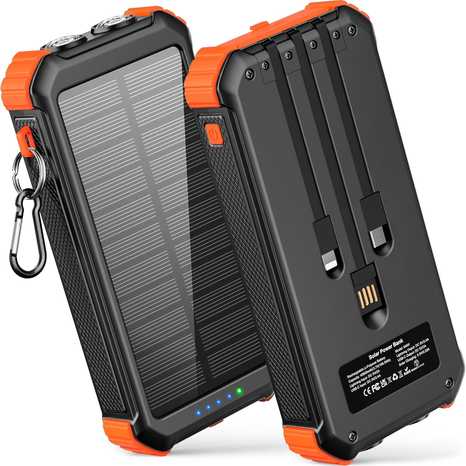 LATIMERIA 45800mAh Solar Charger Power Bank, Portable Phone Charger with USB C i...