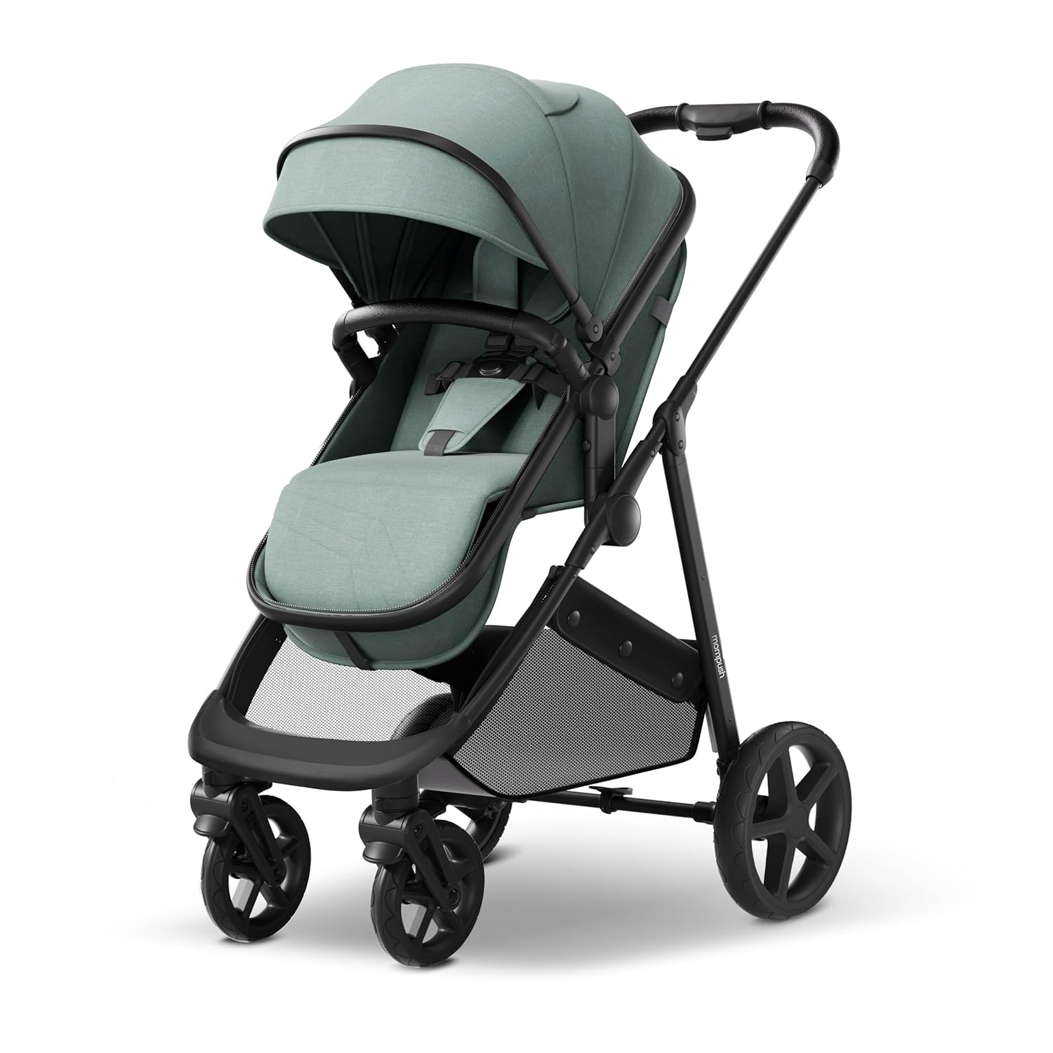 Mompush Wiz 2-in-1 Convertible Baby Stroller with Bassinet Mode, Foldable Infant...