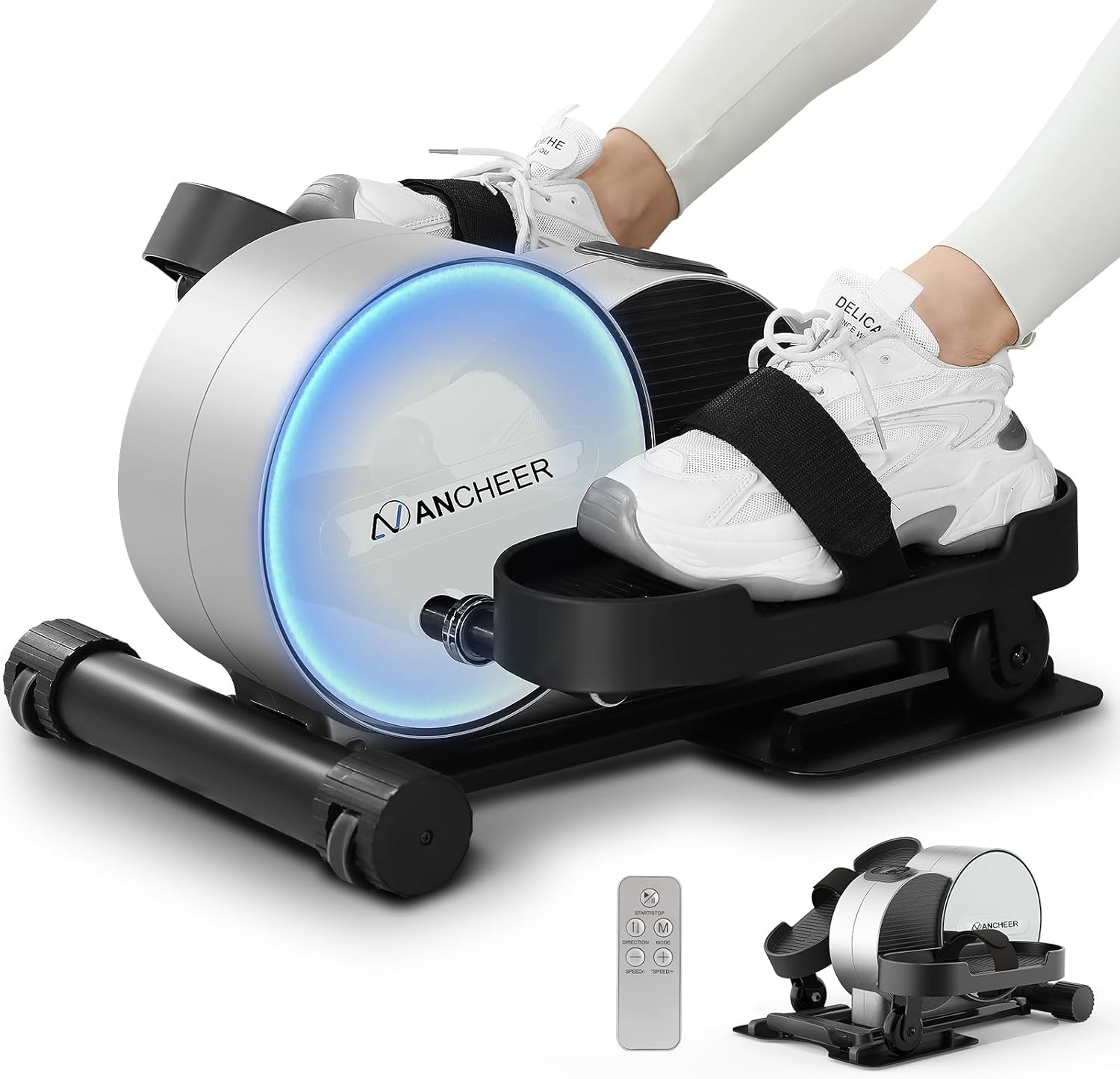 ANCHEER Under Desk Elliptical, Leg Exerciser While Sitting for Seniors with Remo...