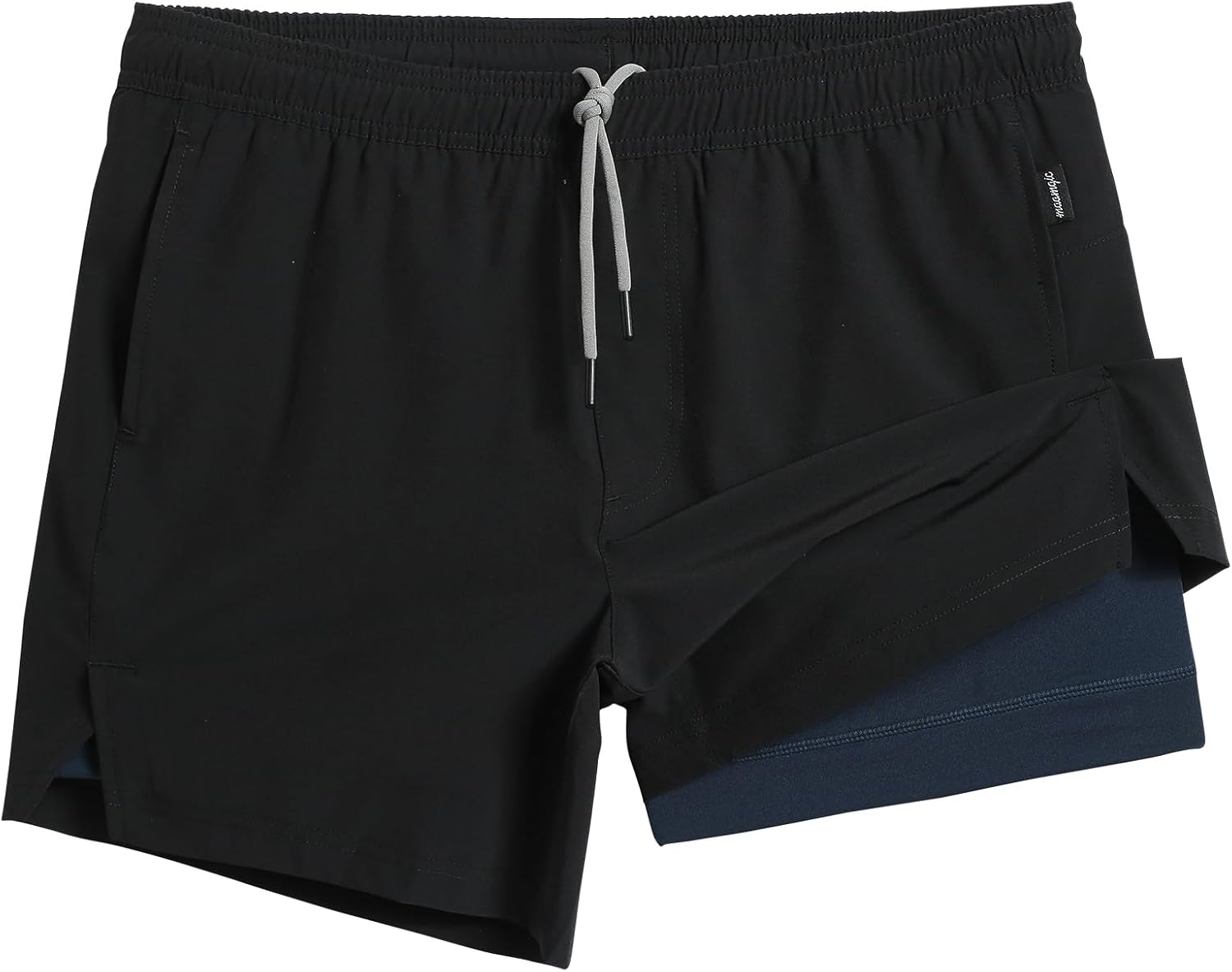 maamgic Mens 5" Gym Running Shorts for Men 2 in 1 Quick Dry Workout Athletic Sho...